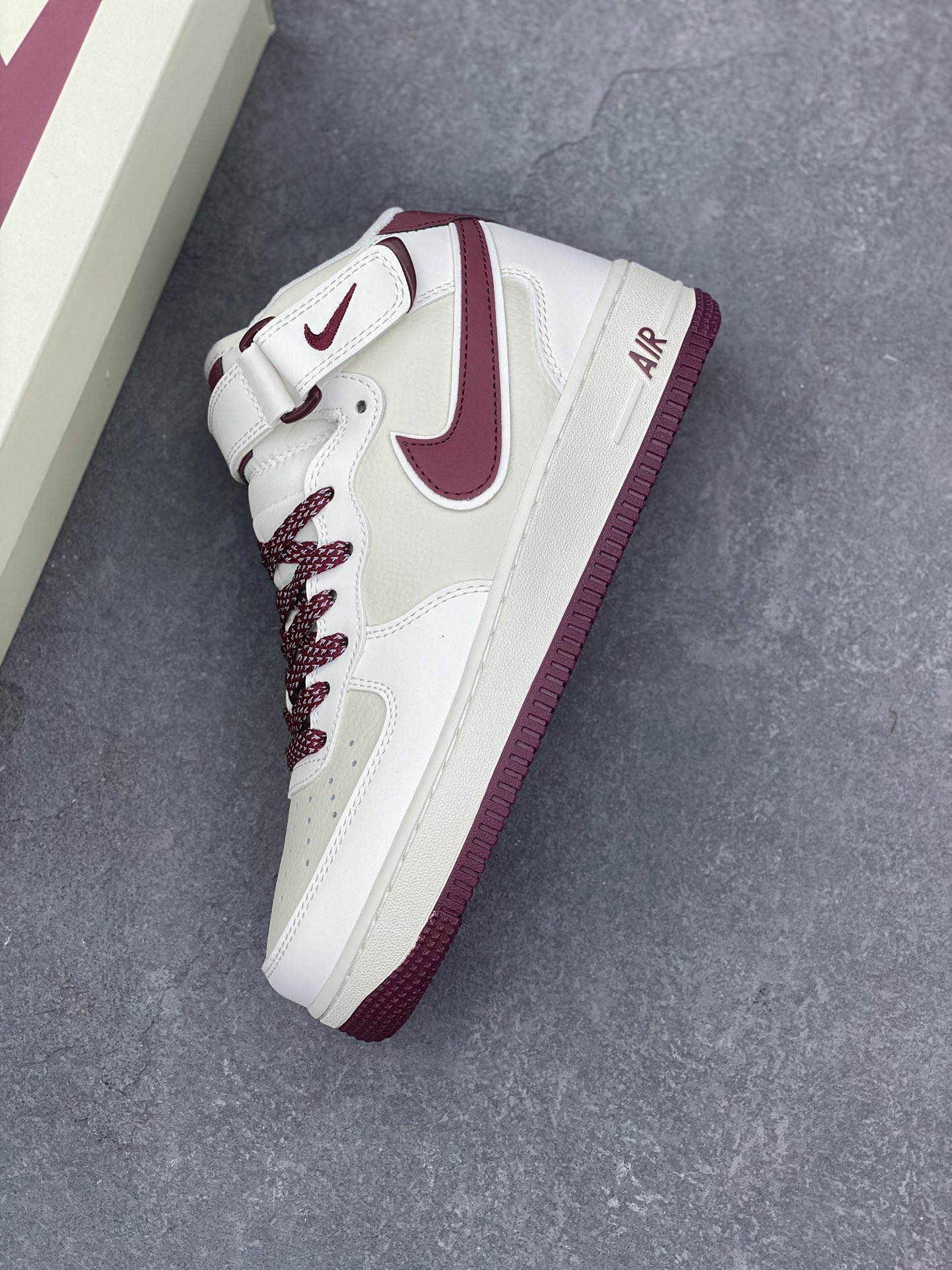 Nike Air Force 1 MID 'Burgundy' Limited Edition Custom Casual Sneakers 8 i1730653328 6682 1