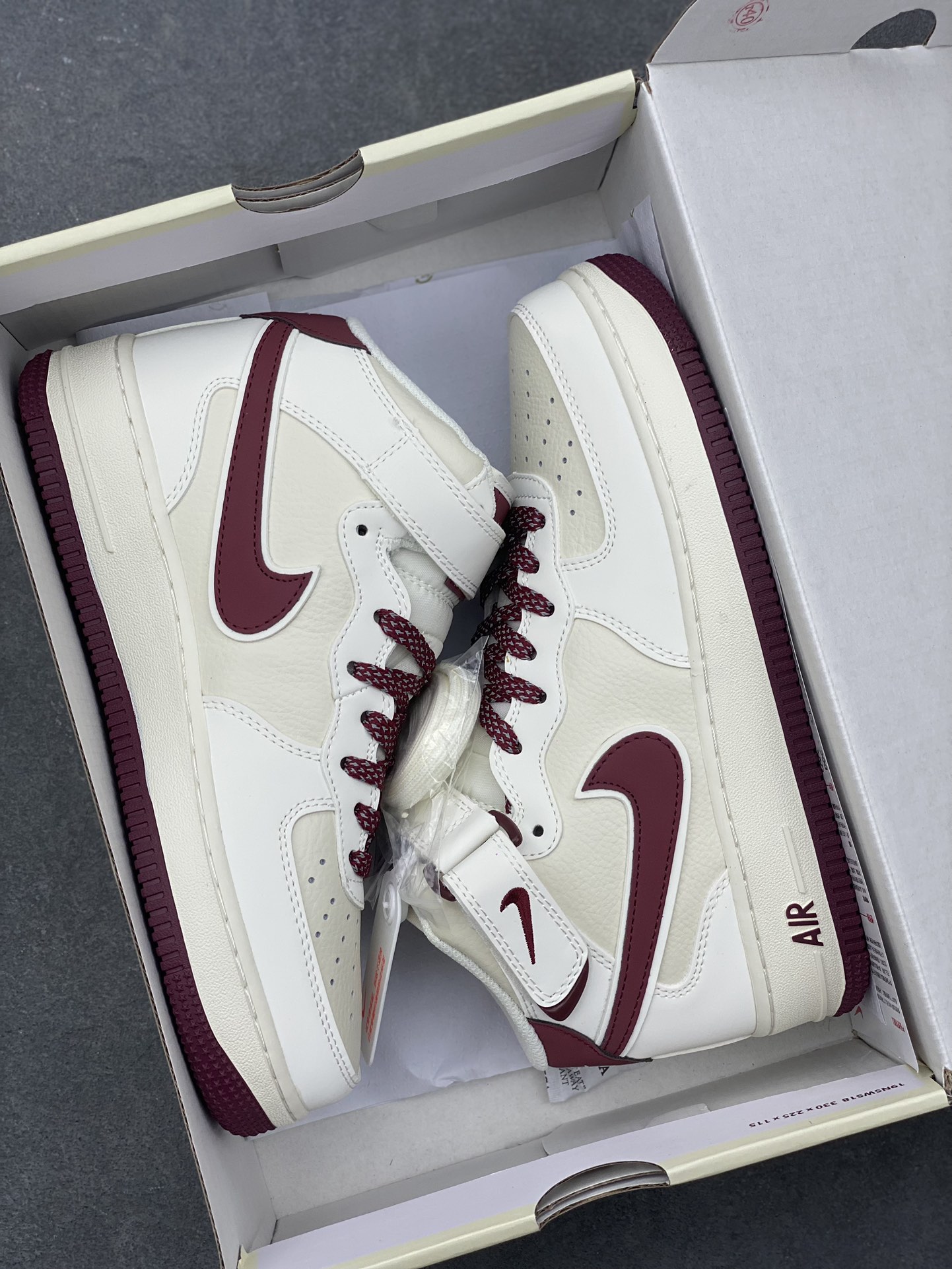 Nike Air Force 1 MID 'Burgundy' Limited Edition Custom Casual Sneakers 10 i1730653329 1731 7