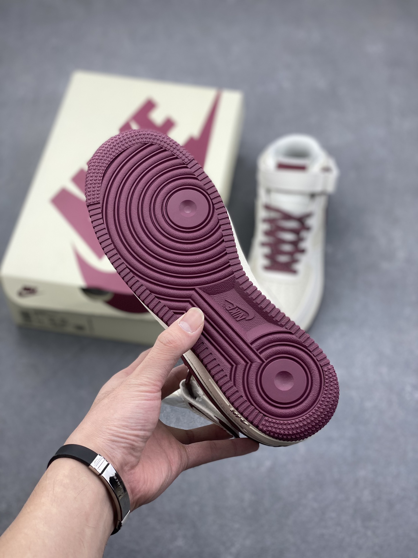 Nike Air Force 1 MID 'Burgundy' Limited Edition Custom Casual Sneakers 7 i1730653329 2927 3