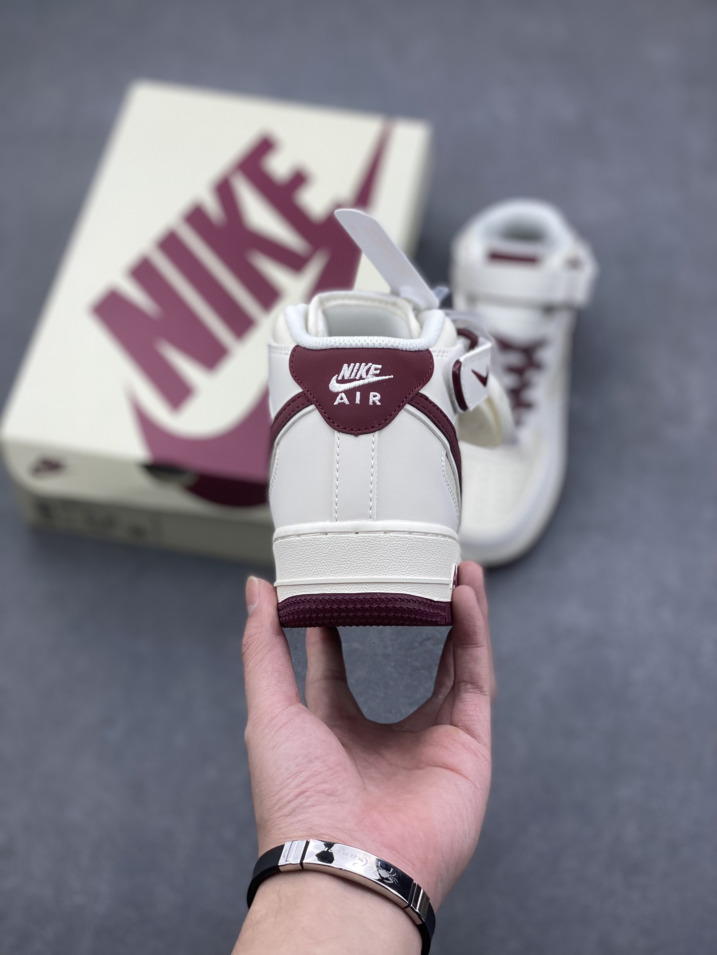 Nike Air Force 1 MID 'Burgundy' Limited Edition Custom Casual Sneakers 5 i1730653329 3659 8