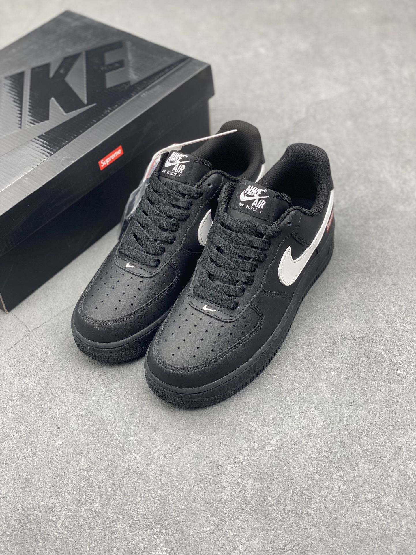 Nike Air Force 1 Low Black White Supreme, Men's Sneakers, Various Sizes 9 i1730739211 3791 0