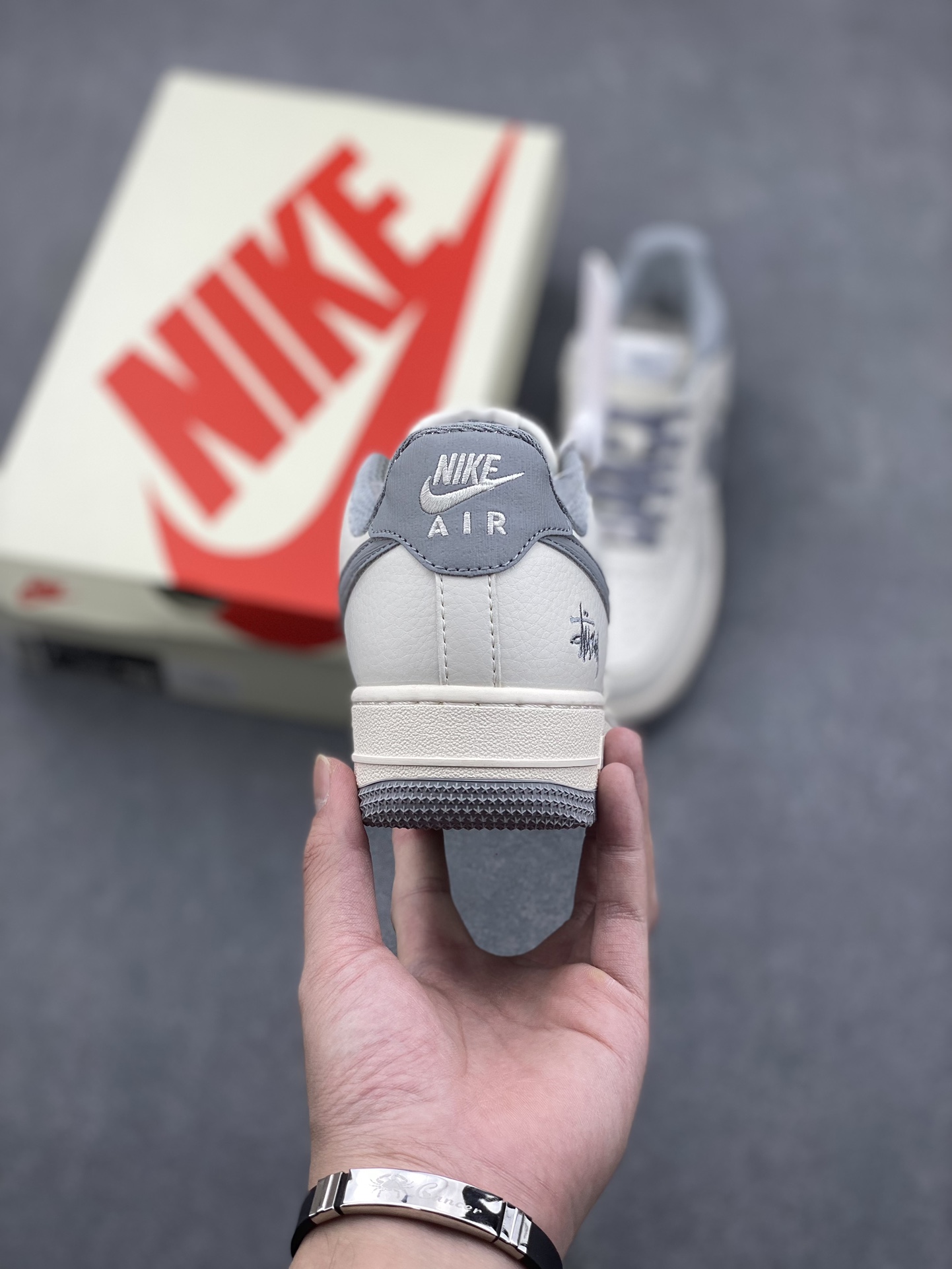 Nike Air Force 1 '07 Low Stussy Collab Sneakers - Off-White/Grey, All Sizes 5 i1730739452 9876 8