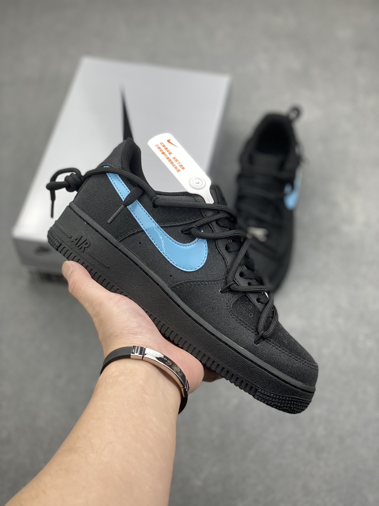 Nike Air Force 1 Low '07 Black Blue Starry Sky Custom Sneakers 2 i1730823876 7226 1