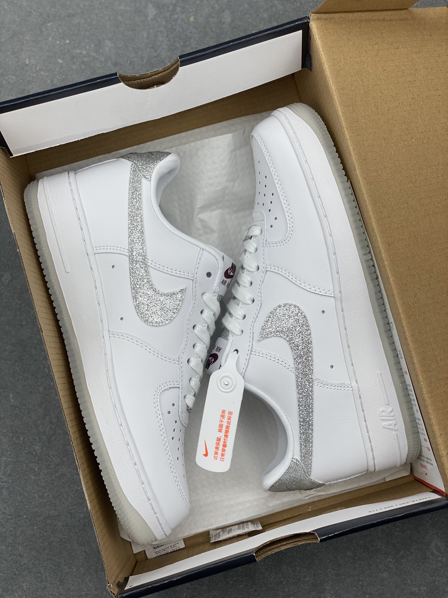 Nike Air Force 1 '07 Low-Top Sneakers - White/Silver, HQ3461-191 10 i1731001021 1697 1
