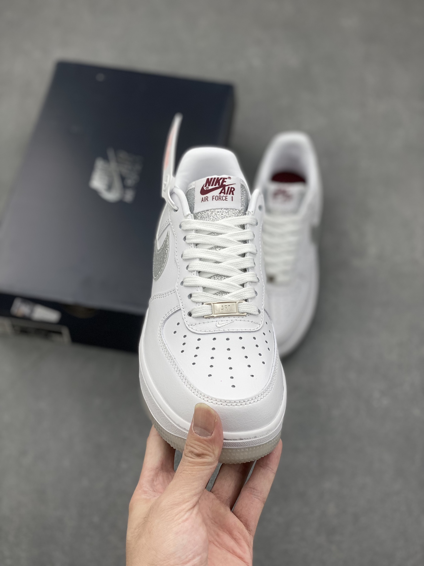 Nike Air Force 1 '07 Low-Top Sneakers - White/Silver, HQ3461-191 3 i1731001022 7495 6
