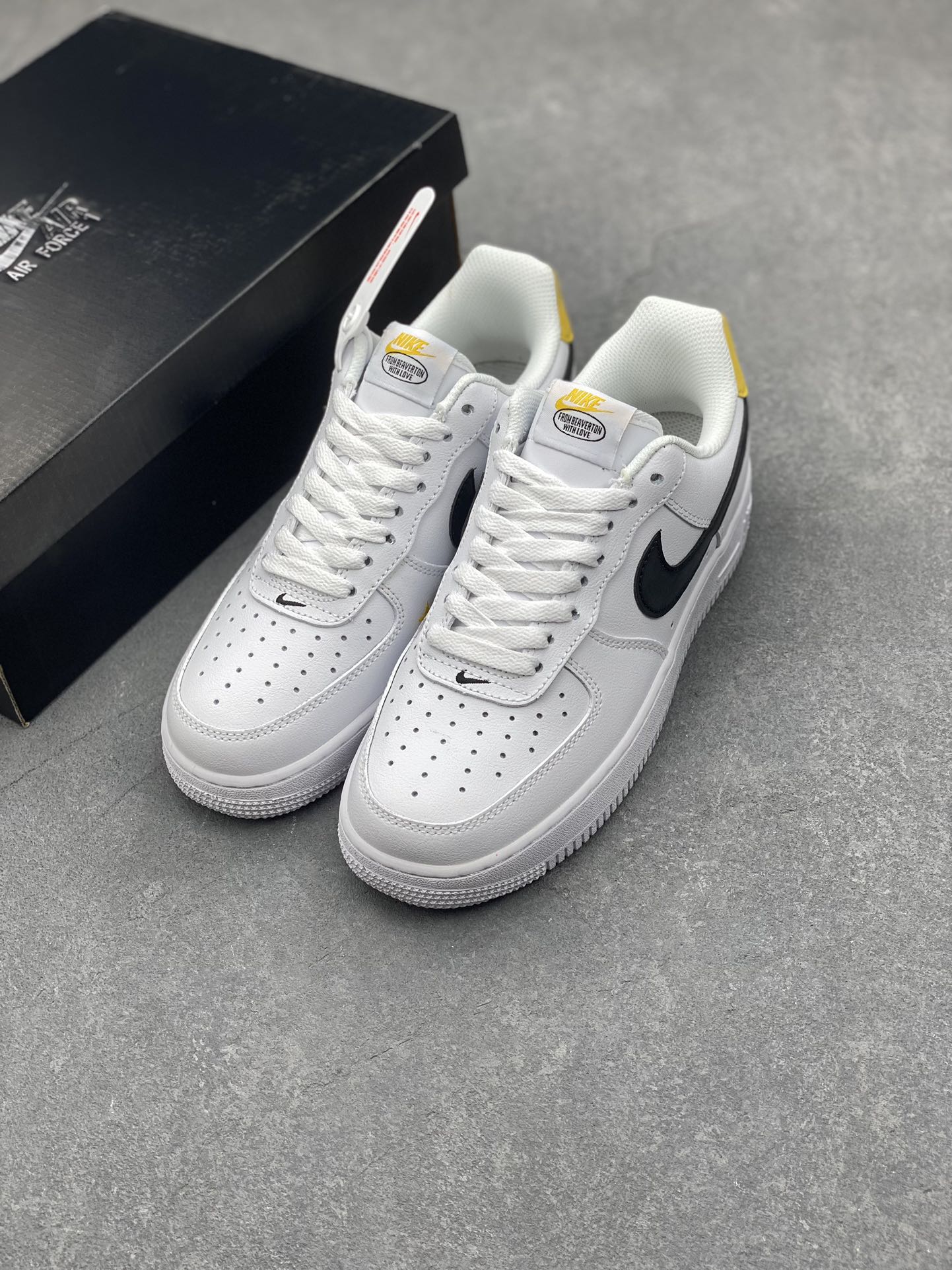 Nike Air Force 1 Low Retro Sneakers - White/Black/Yellow 9 i1731001080 8776 4