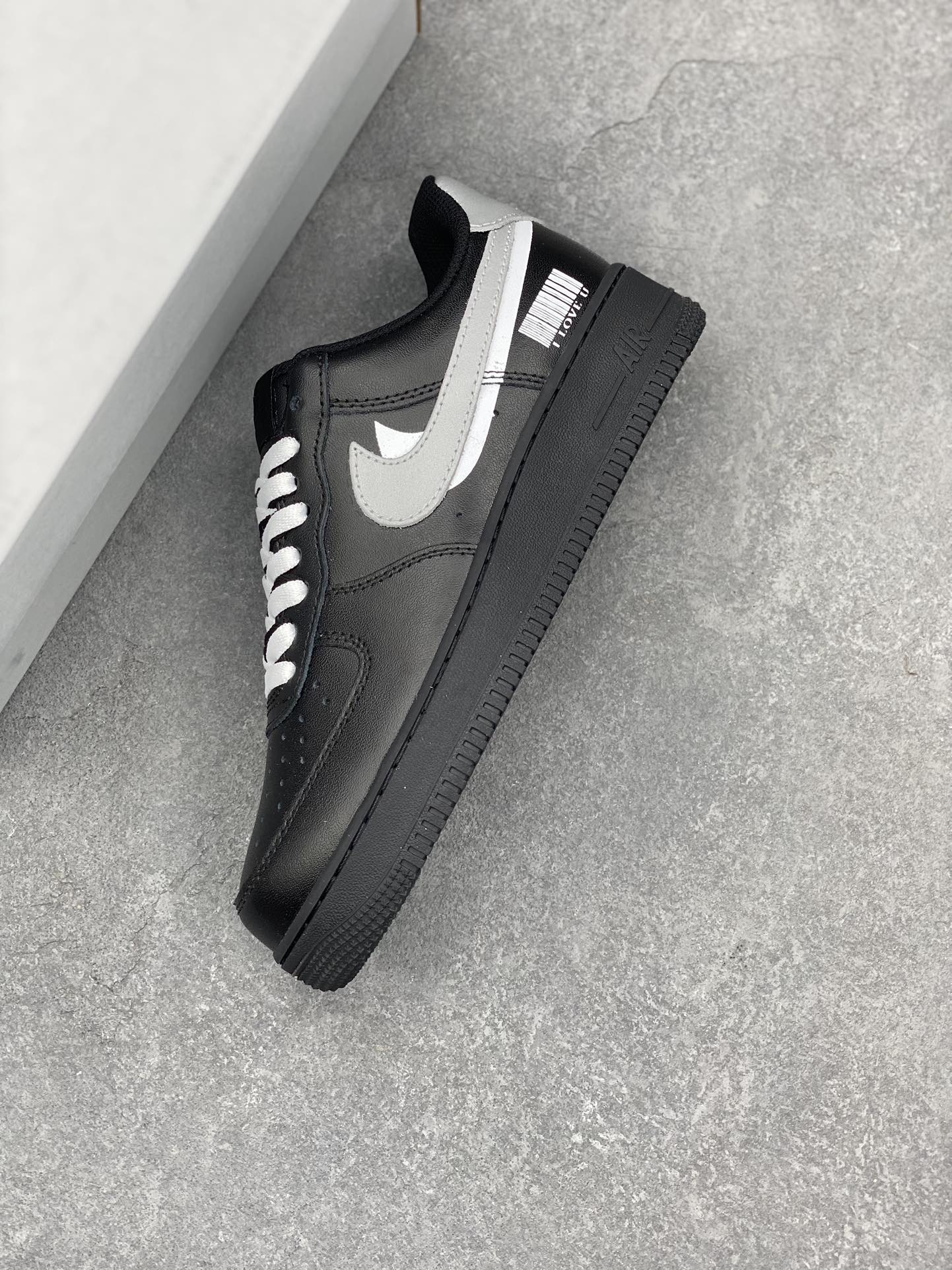 Nike Air Force 1 Low Black/Silver Double Swoosh Men's/Women's Shoes 8 i1731183172 5438 2