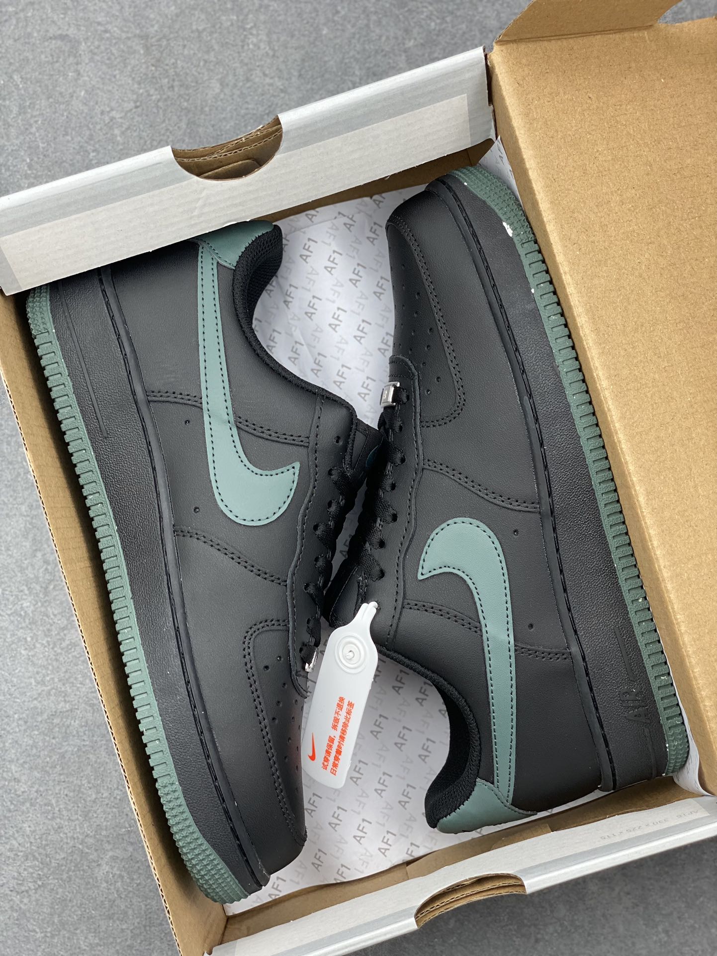 Nike Air Force 1 Black/Green (FJ4146-001) - Original Version with Air Cushioning 10 i1731183273 1188 3