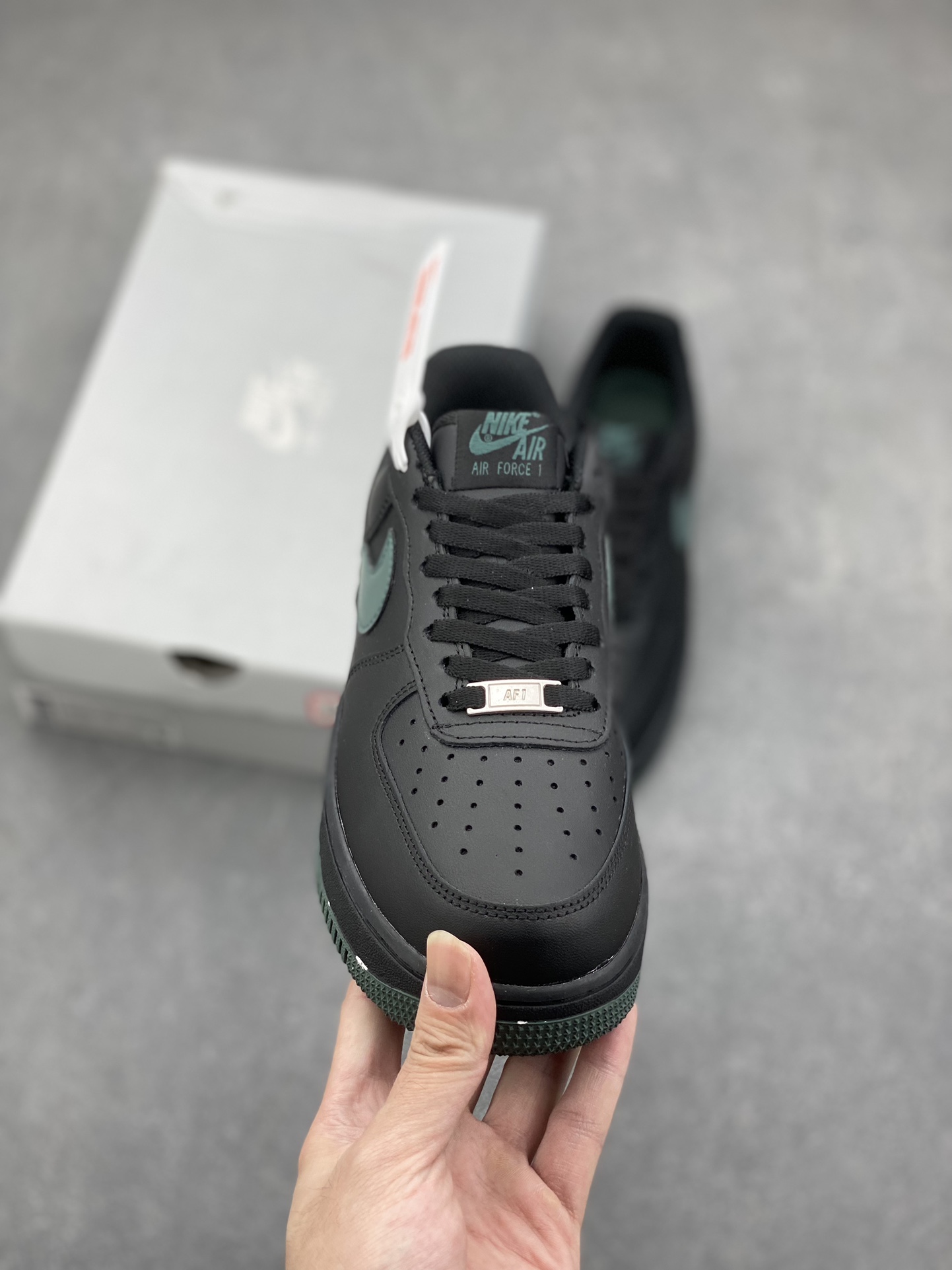 Nike Air Force 1 Black/Green (FJ4146-001) - Original Version with Air Cushioning 3 i1731183273 3881 7