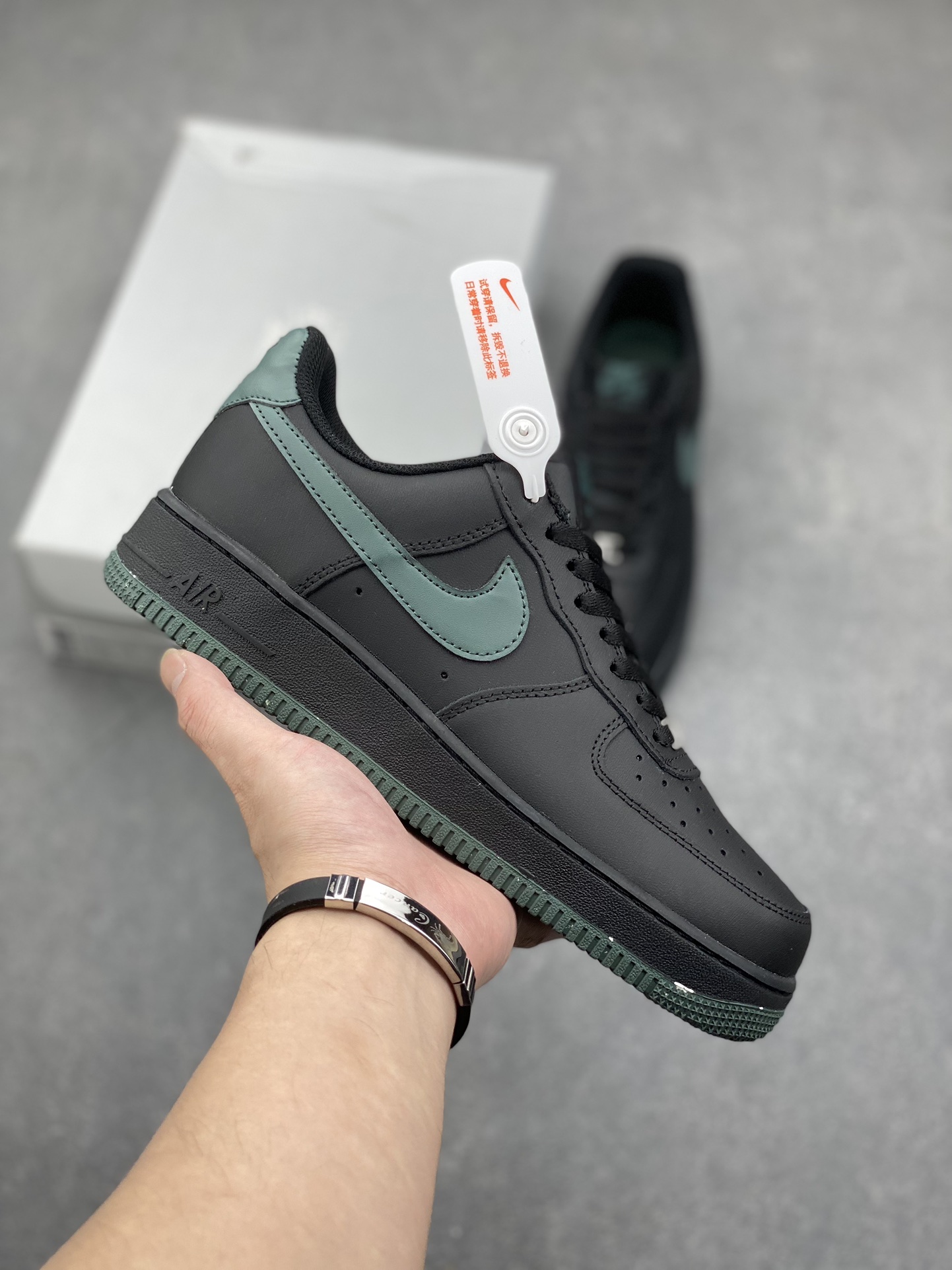 Nike Air Force 1 Black/Green (FJ4146-001) - Original Version with Air Cushioning 2 i1731183273 4631 1