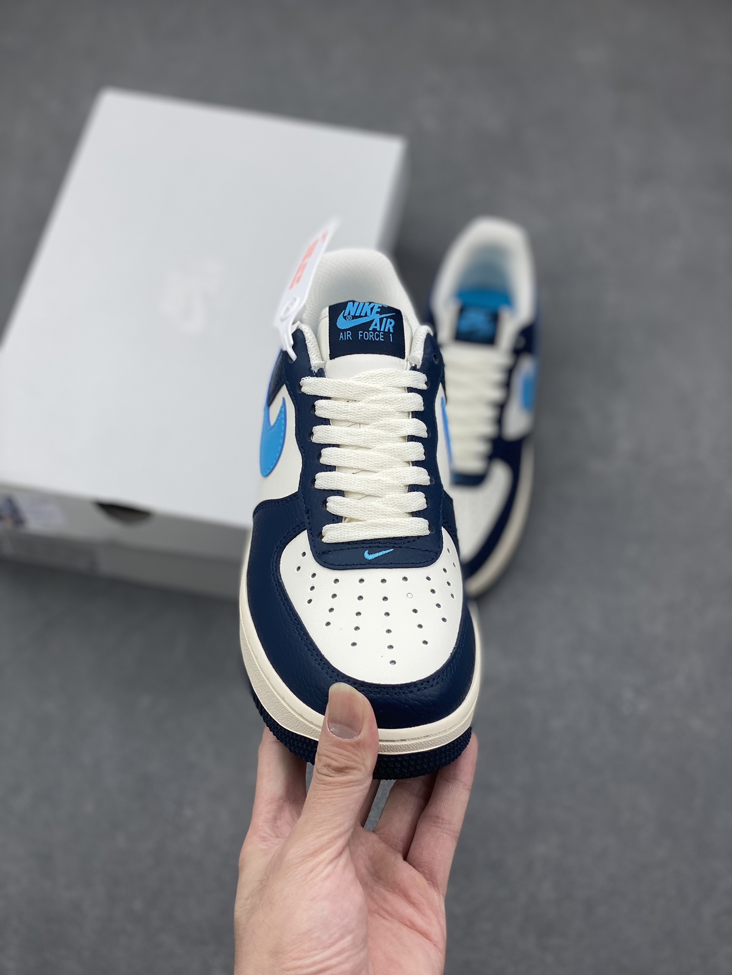 Nike Air Force 1 '07 Low-Top Sneakers - Navy/Blue - HJ9291-478 - All Sizes 3 i1731297659 8924 3