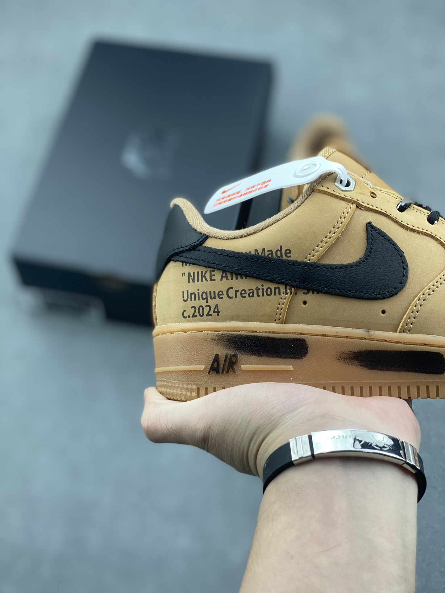 Nike Air Force 1 Low '07 Tan/Black Leather Casual Sneakers CJ9179-200 6 i1731297741 6167 6