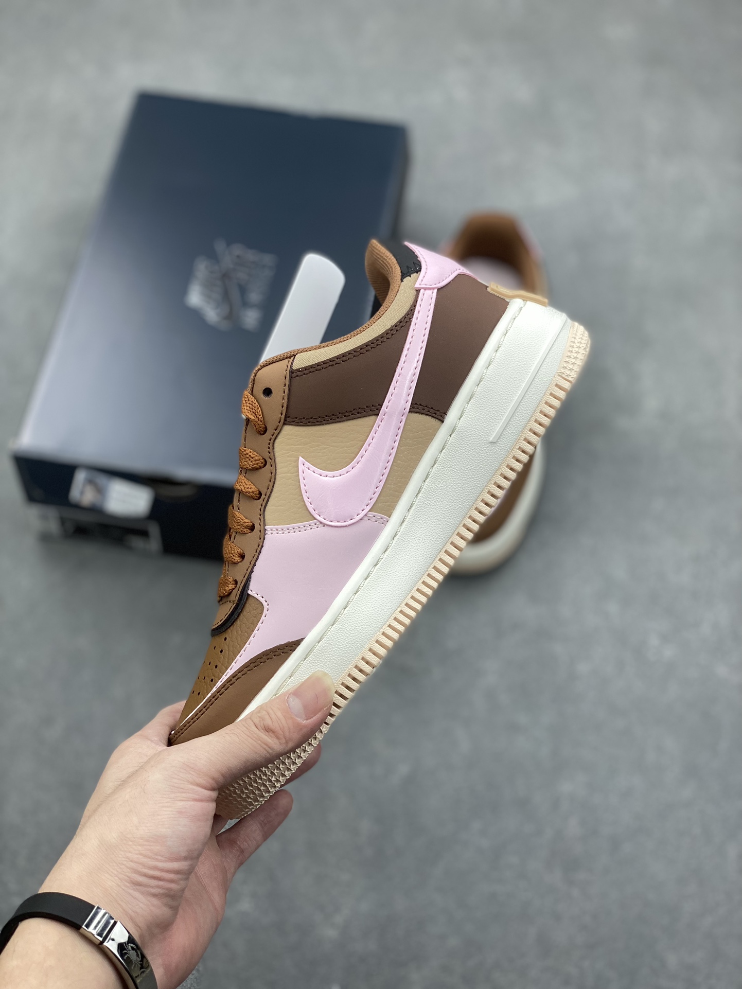 Nike Air Force 1 '07 Low Casual Sneakers - Brown, Black, and Pink 4 i1731431539 3858 8