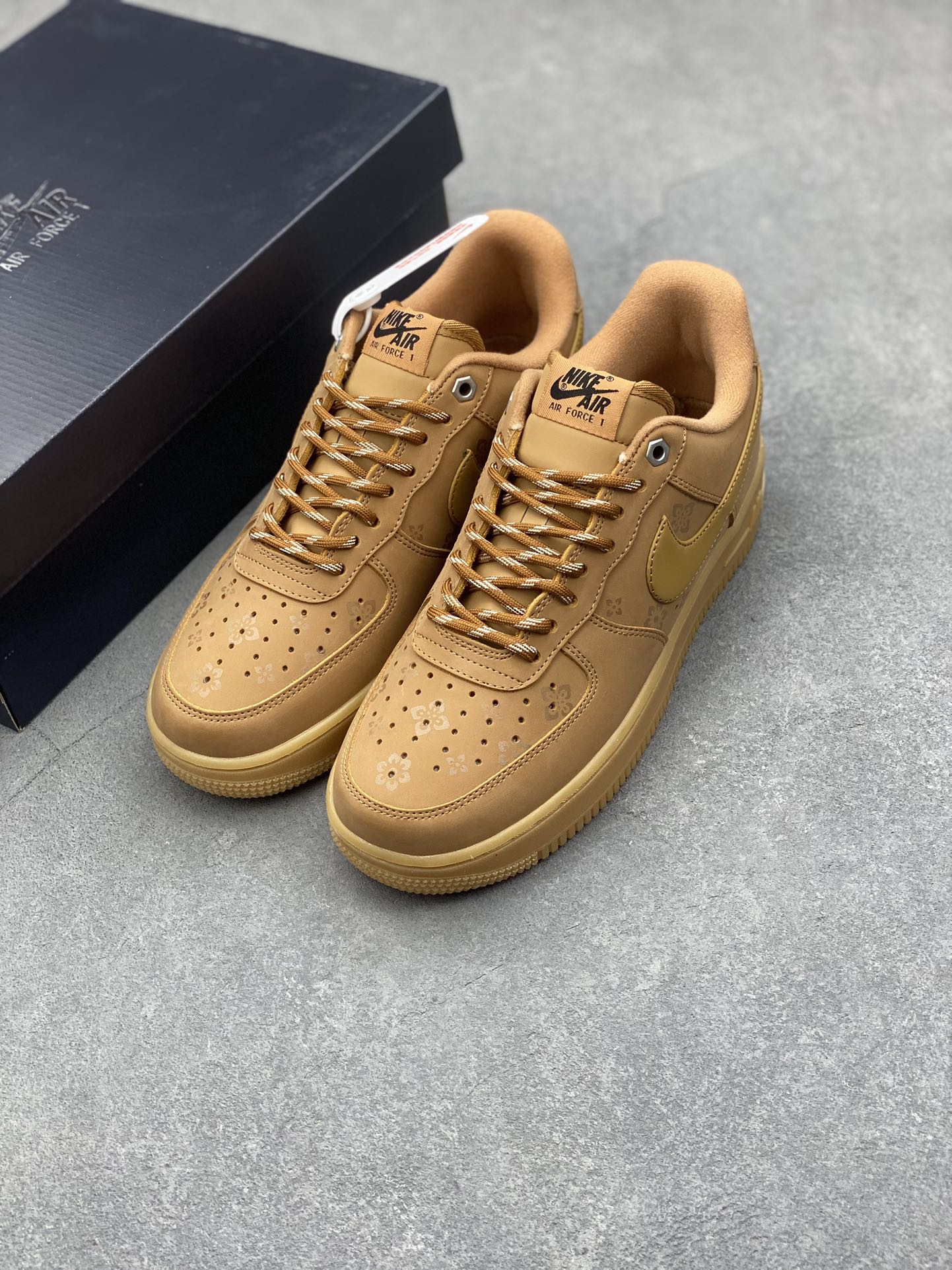 Nike Air Force 1 '07 Low Wheat Print Sneakers - Casual, Comfortable Shoes 9 i1731431614 9349 6