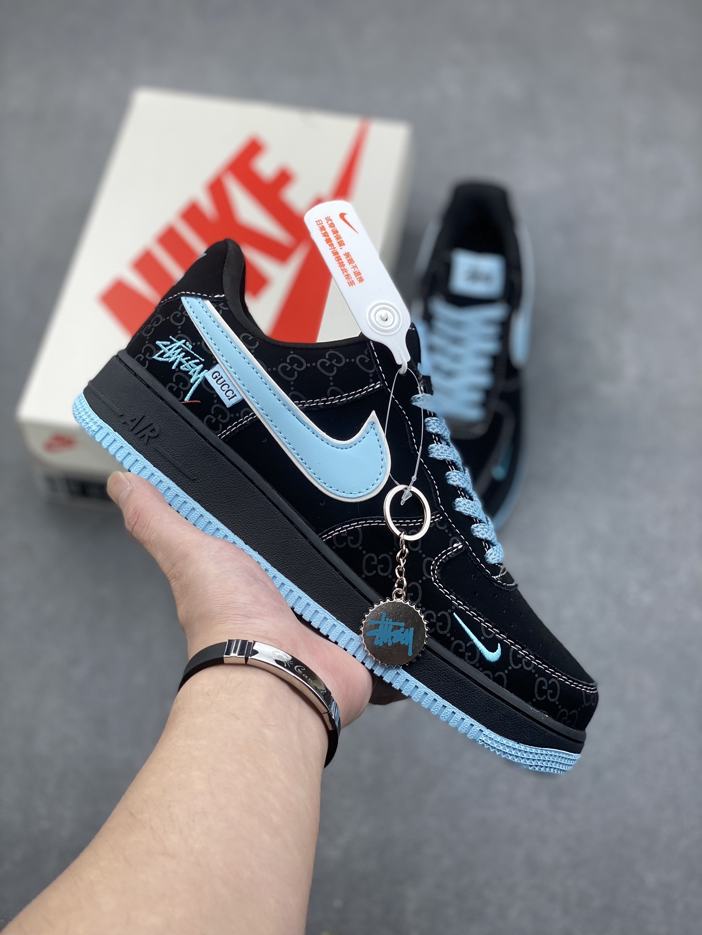 Nike Air Force 1 '07 Low Stussy x Tiffany & Co. Black Sneakers 2 i1731432068 7212 5