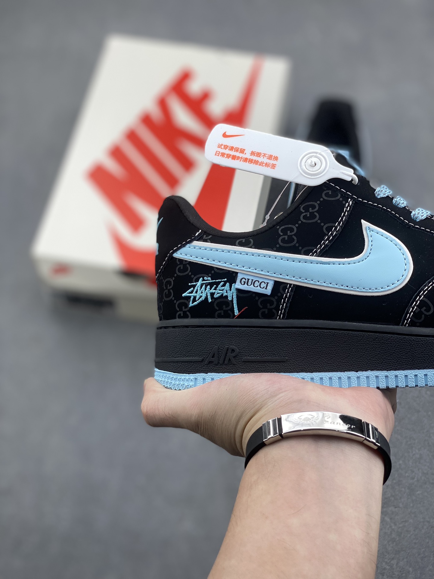 Nike Air Force 1 '07 Low Stussy x Tiffany & Co. Black Sneakers 6 i1731432068 9839 4