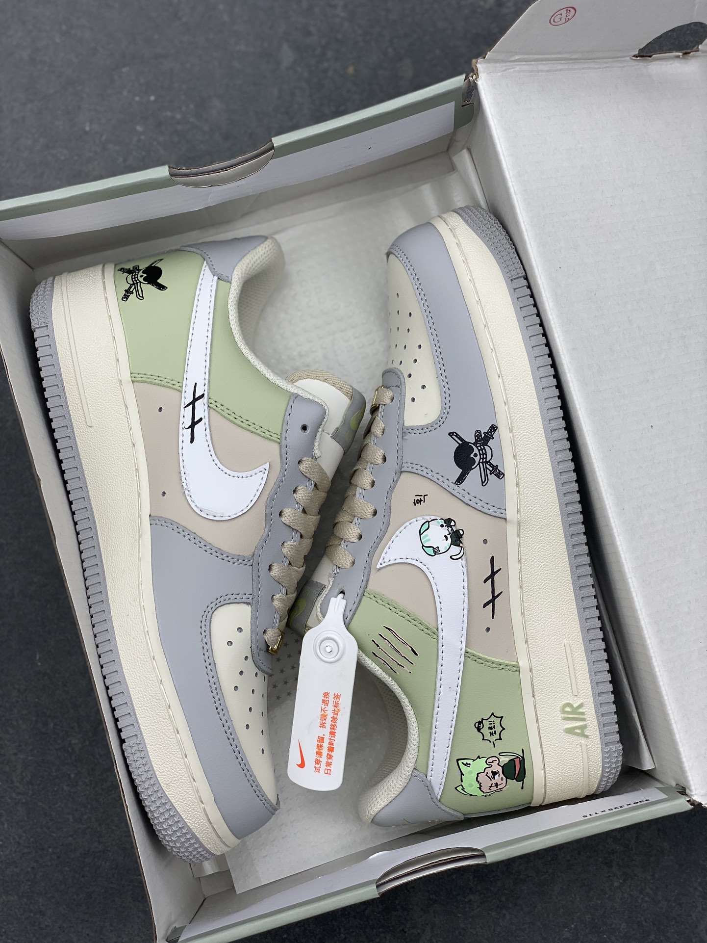 Nike Air Force 1 Low 'Three Blade Flow' One Piece Roronoa Zoro Sneakers 10 i1731432330 2319 0