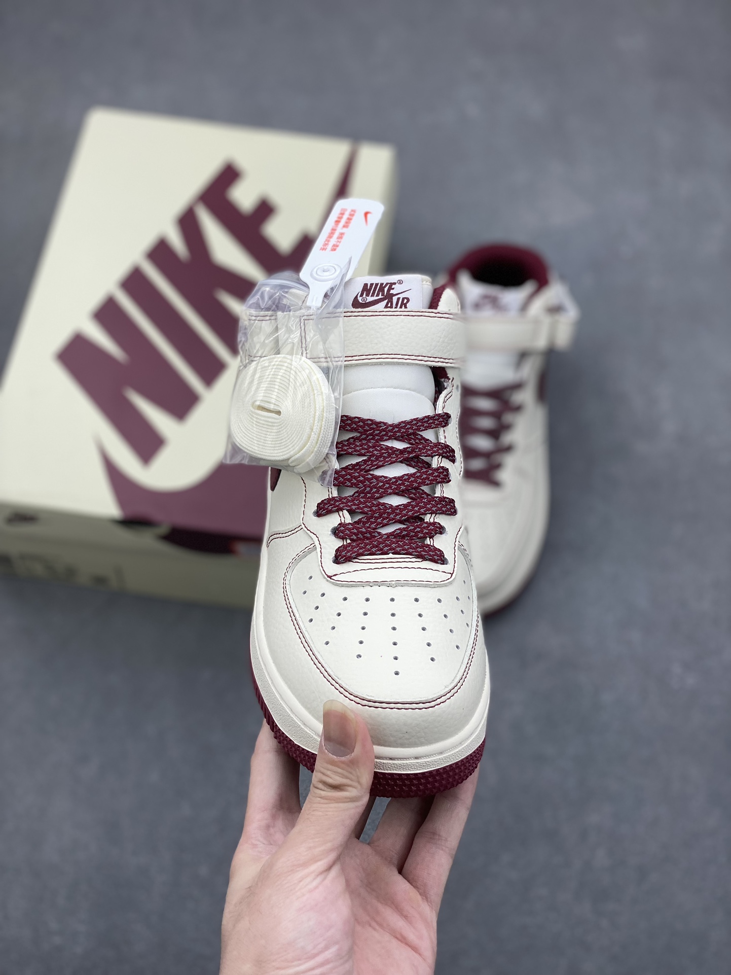 Undefeated x Nike Air Force 1 Mid White Red Limited Edition Sneakers 3 i1731688750 0 2