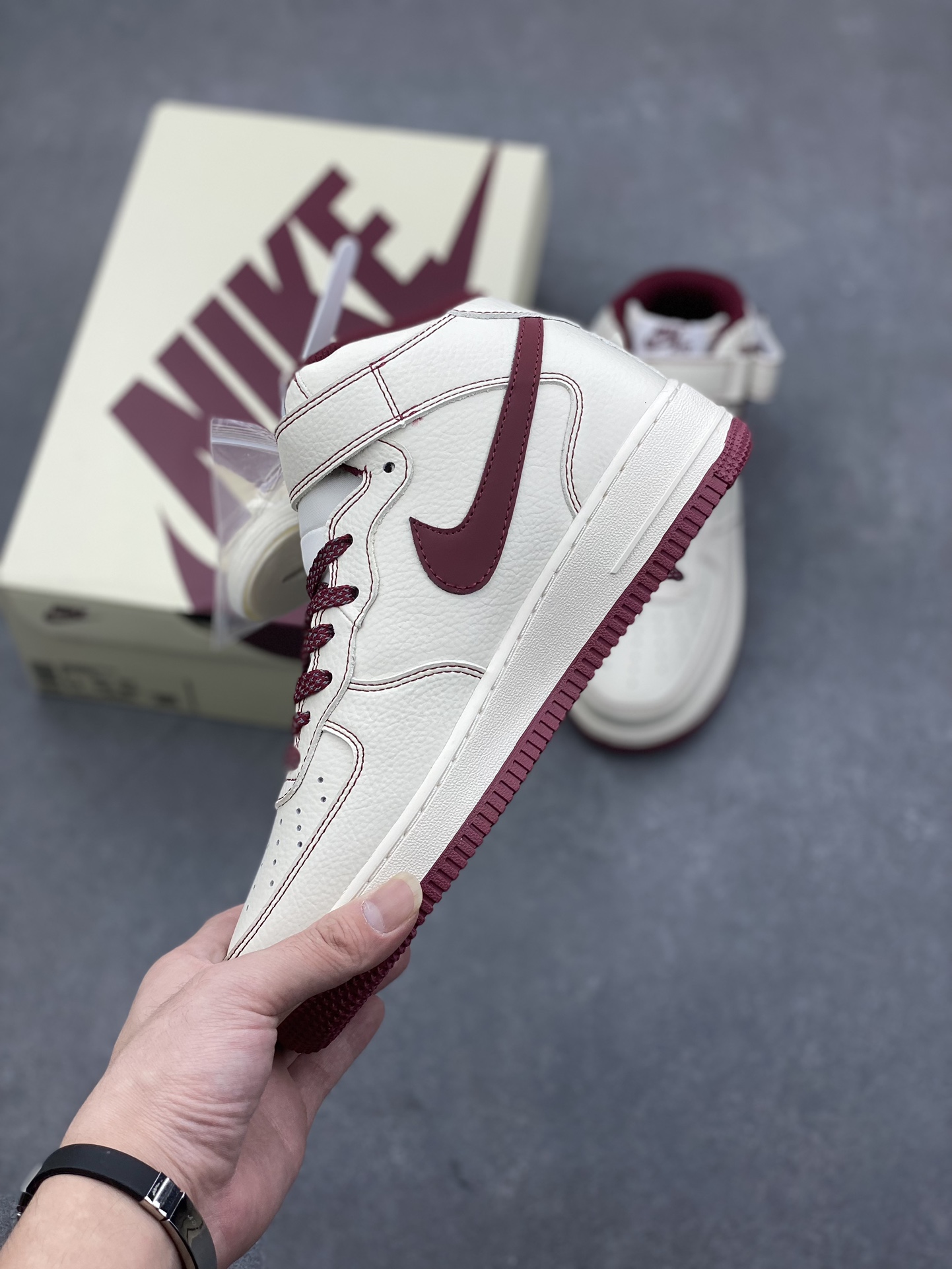 Undefeated x Nike Air Force 1 Mid White Red Limited Edition Sneakers 4 i1731688750 3682 1