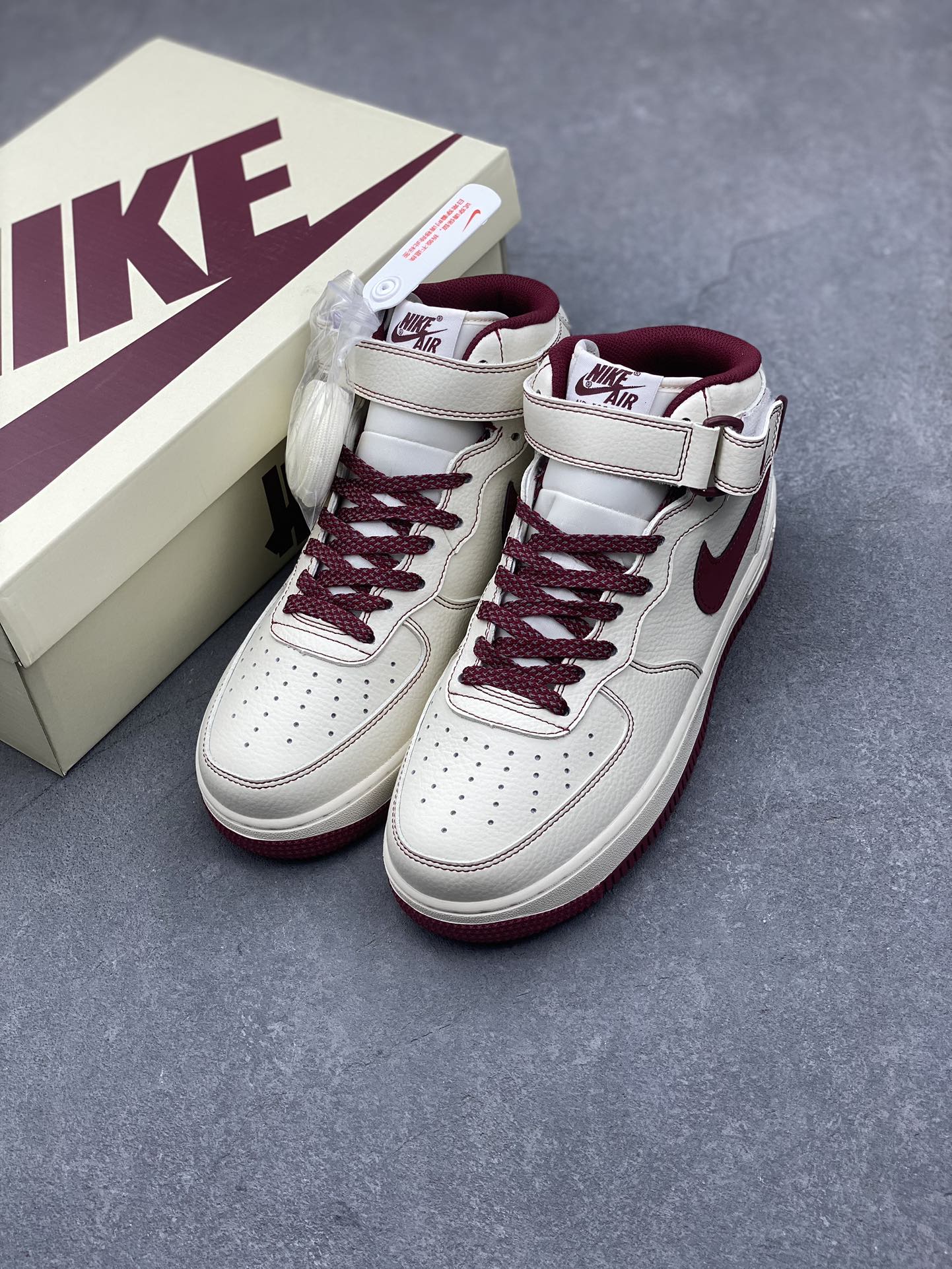 Undefeated x Nike Air Force 1 Mid White Red Limited Edition Sneakers 9 i1731688750 972 6