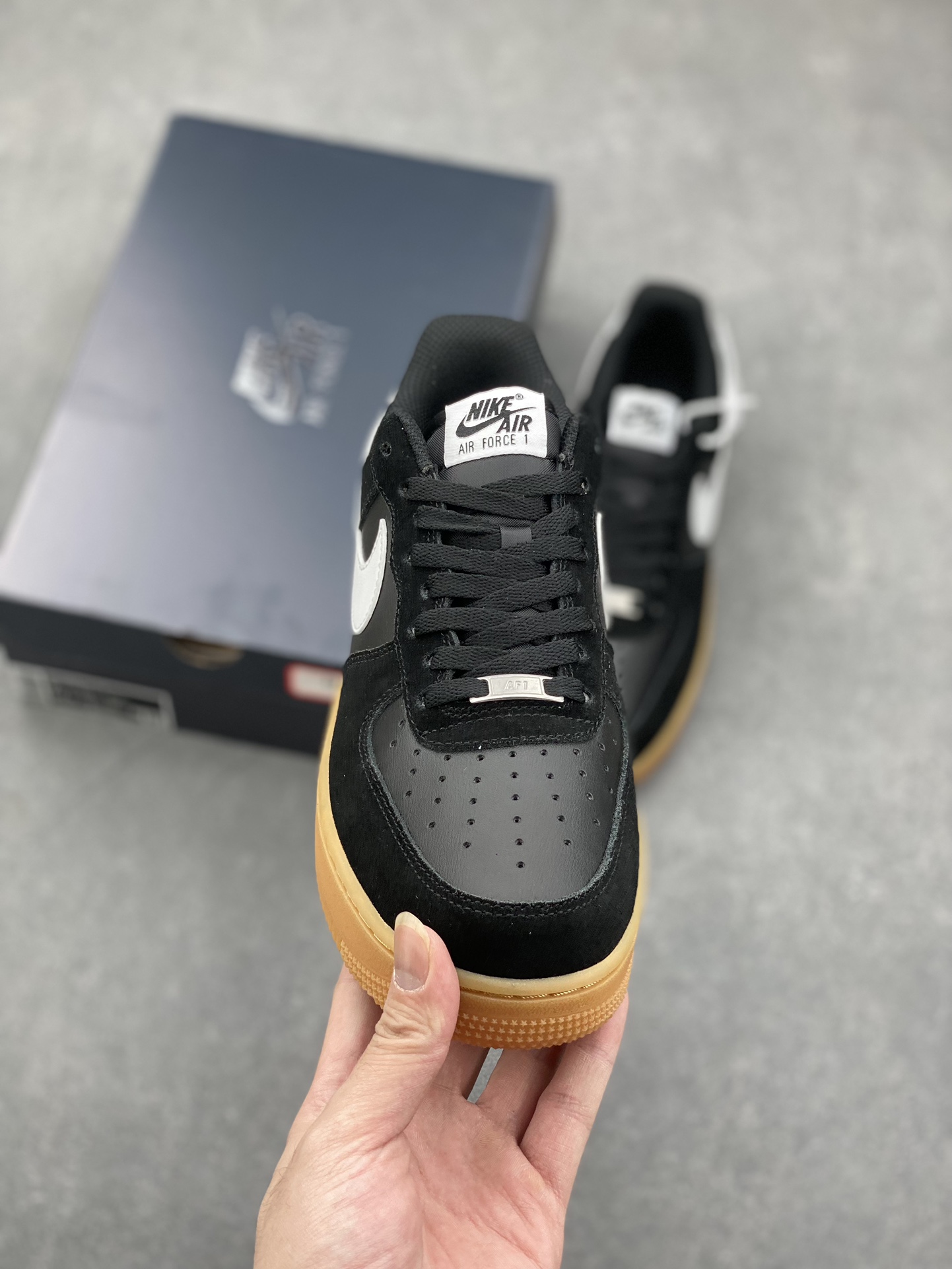 Nike Air Force 1 '07 Low Black Gum Sole Sneakers - Style & Comfort 3 i1731689251 9033 7