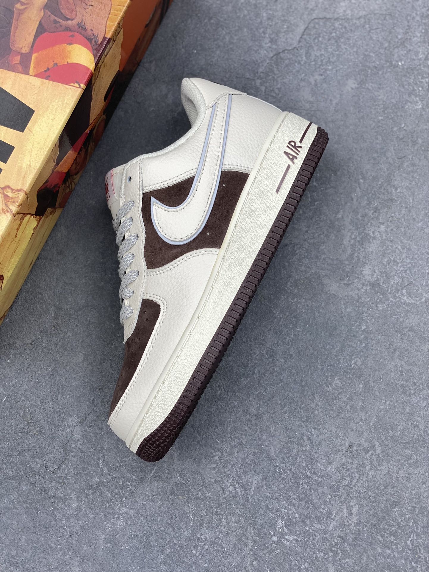AKIRA x Nike Air Force 1 Low '07: Suede Sneakers - Milk Coffee Color 8 i1731774490 29 2