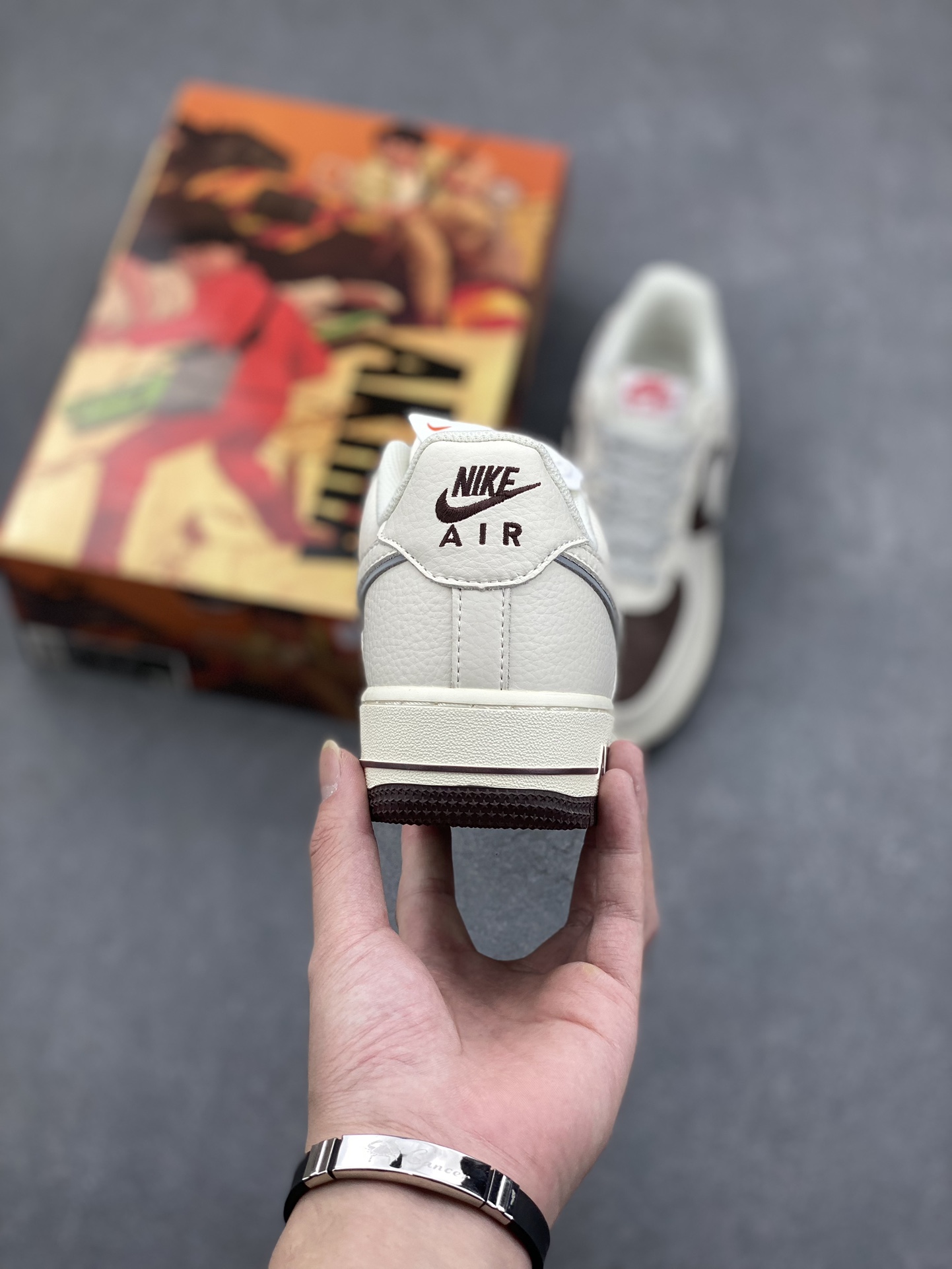 AKIRA x Nike Air Force 1 Low '07: Suede Sneakers - Milk Coffee Color 5 i1731774491 4631 8