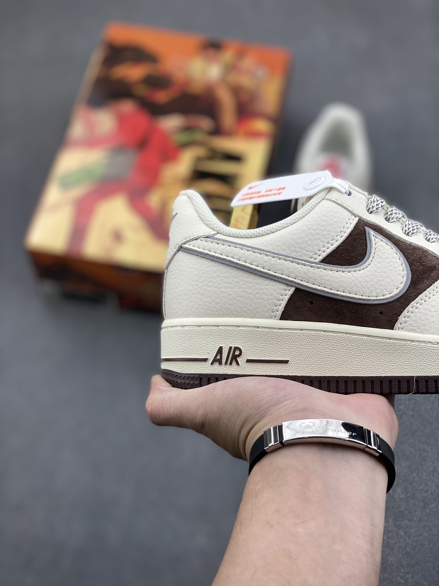 AKIRA x Nike Air Force 1 Low '07: Suede Sneakers - Milk Coffee Color 6 i1731774491 7699 4