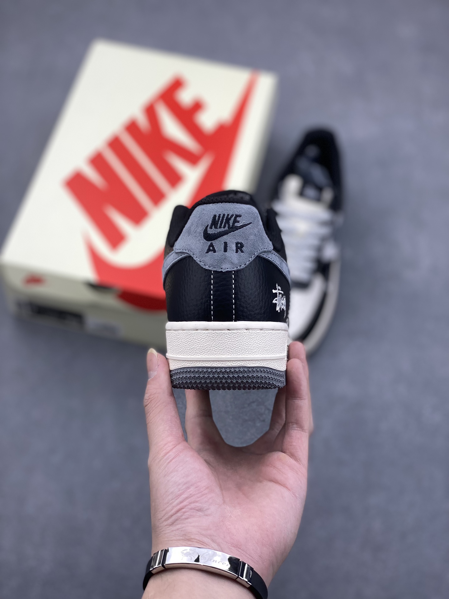 Nike Air Force 1 '07 Low Stussy Black/Grey: Limited Edition Comfort Shoes 5 i1731878317 8215 6