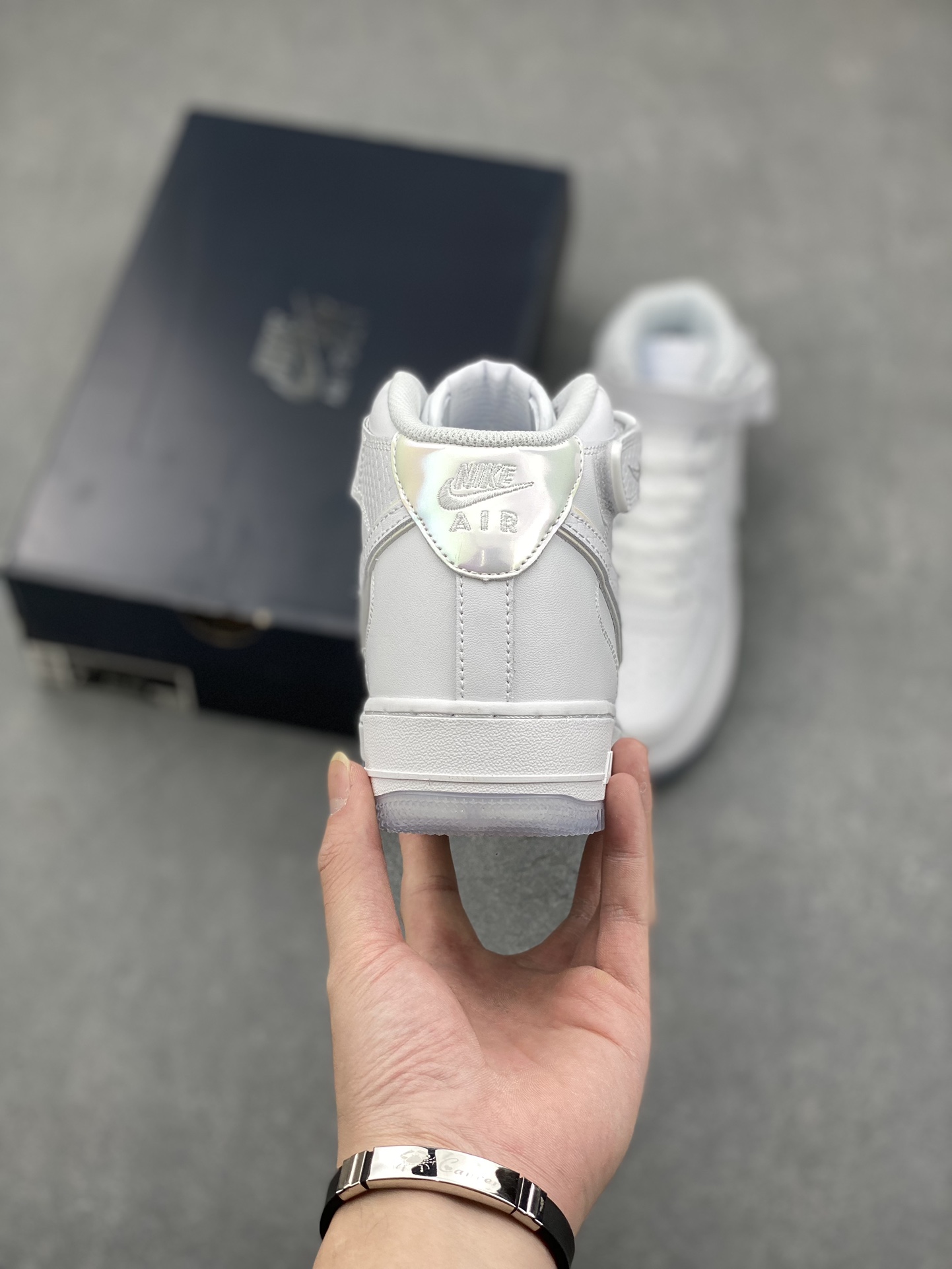 Nike Air Force 1 '07 Mid White Blue Crystal Casual Sneakers FN4274-100 5 i1731878415 7661 7
