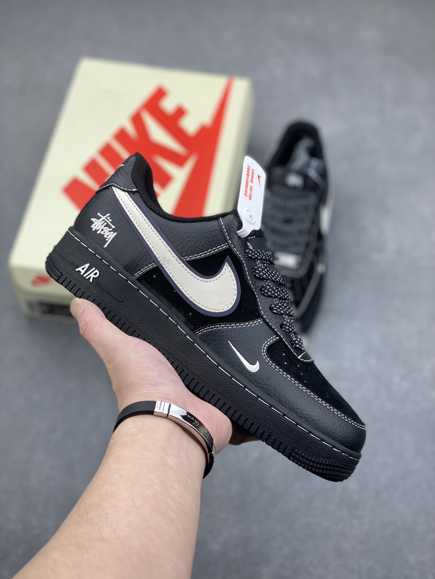 Nike Air Force 1 '07 Low Stussy Collab Black Sneakers Limited Edition 2 i1731950056 8464 6