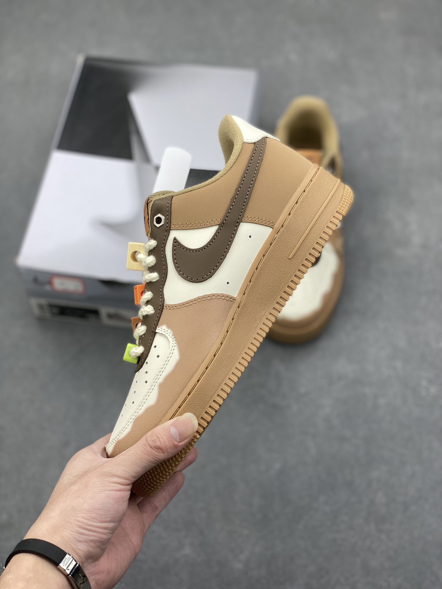 Nike Air Force 1 '07 Low Custom 'Melaleuca Bear' Sneakers - Style & Comfort 4 i1732037026 2828 6