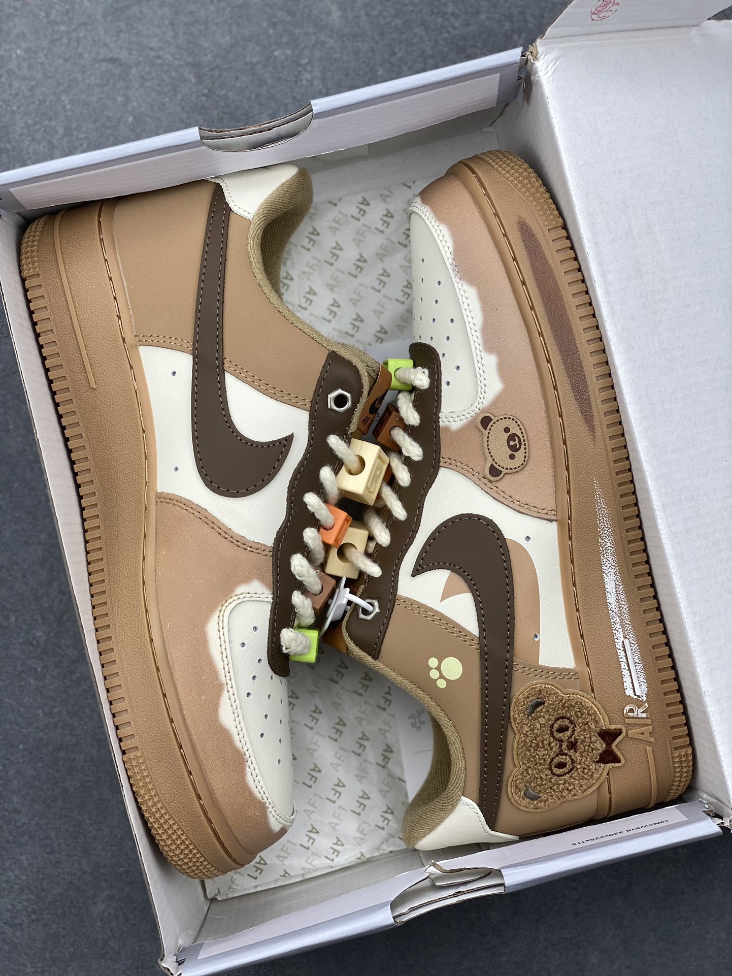 Nike Air Force 1 '07 Low Custom 'Melaleuca Bear' Sneakers - Style & Comfort 10 i1732037026 572 8