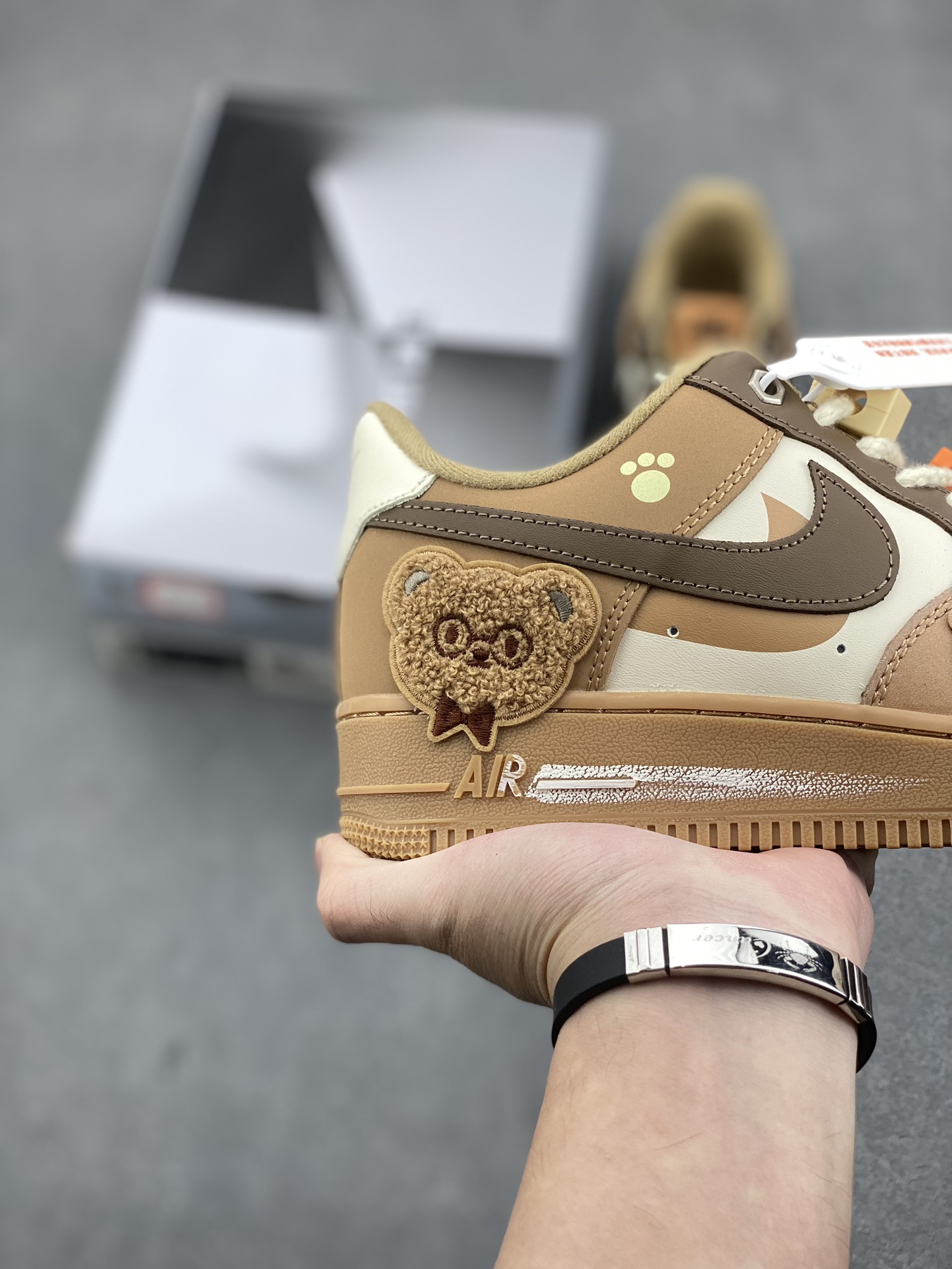 Nike Air Force 1 '07 Low Custom 'Melaleuca Bear' Sneakers - Style & Comfort 6 i1732037026 6138 7