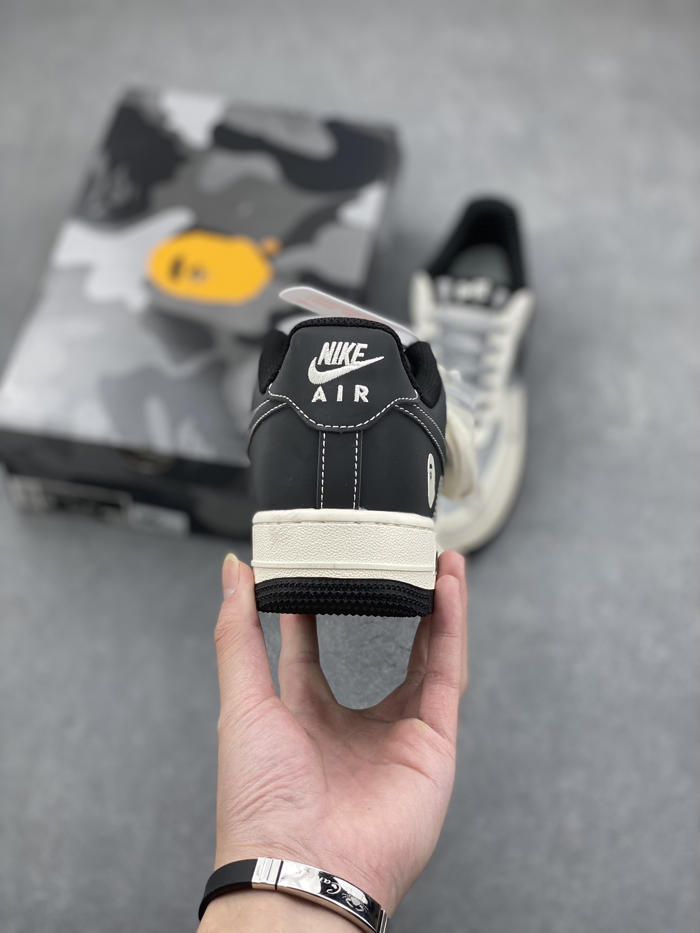 Nike Air Force 1 '07 Low Bape Collab Sneakers - Gray & Black, Limited Edition 5 i1732050628 5690 5