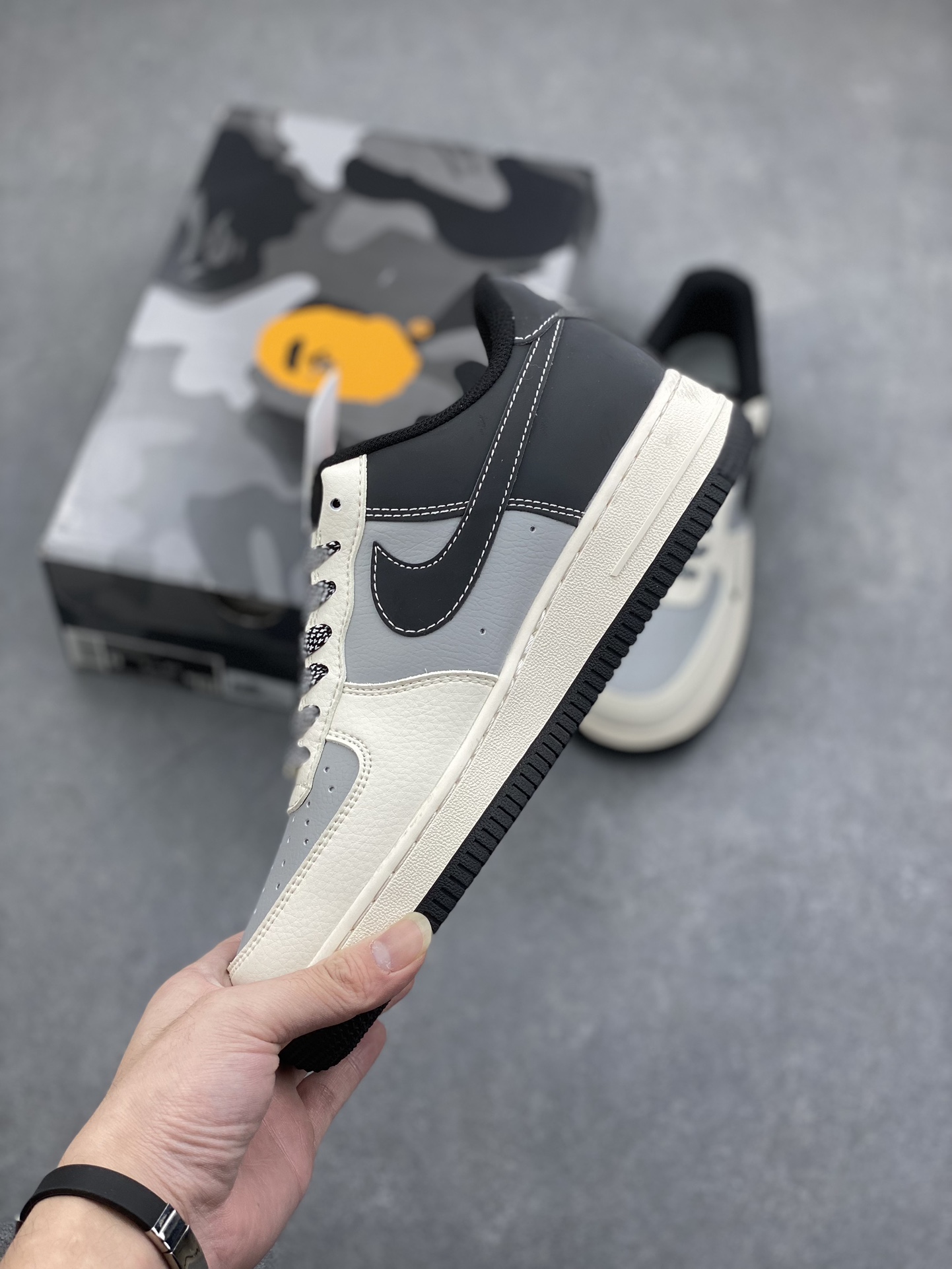 Nike Air Force 1 '07 Low Bape Collab Sneakers - Gray & Black, Limited Edition 4 i1732050628 8841 4