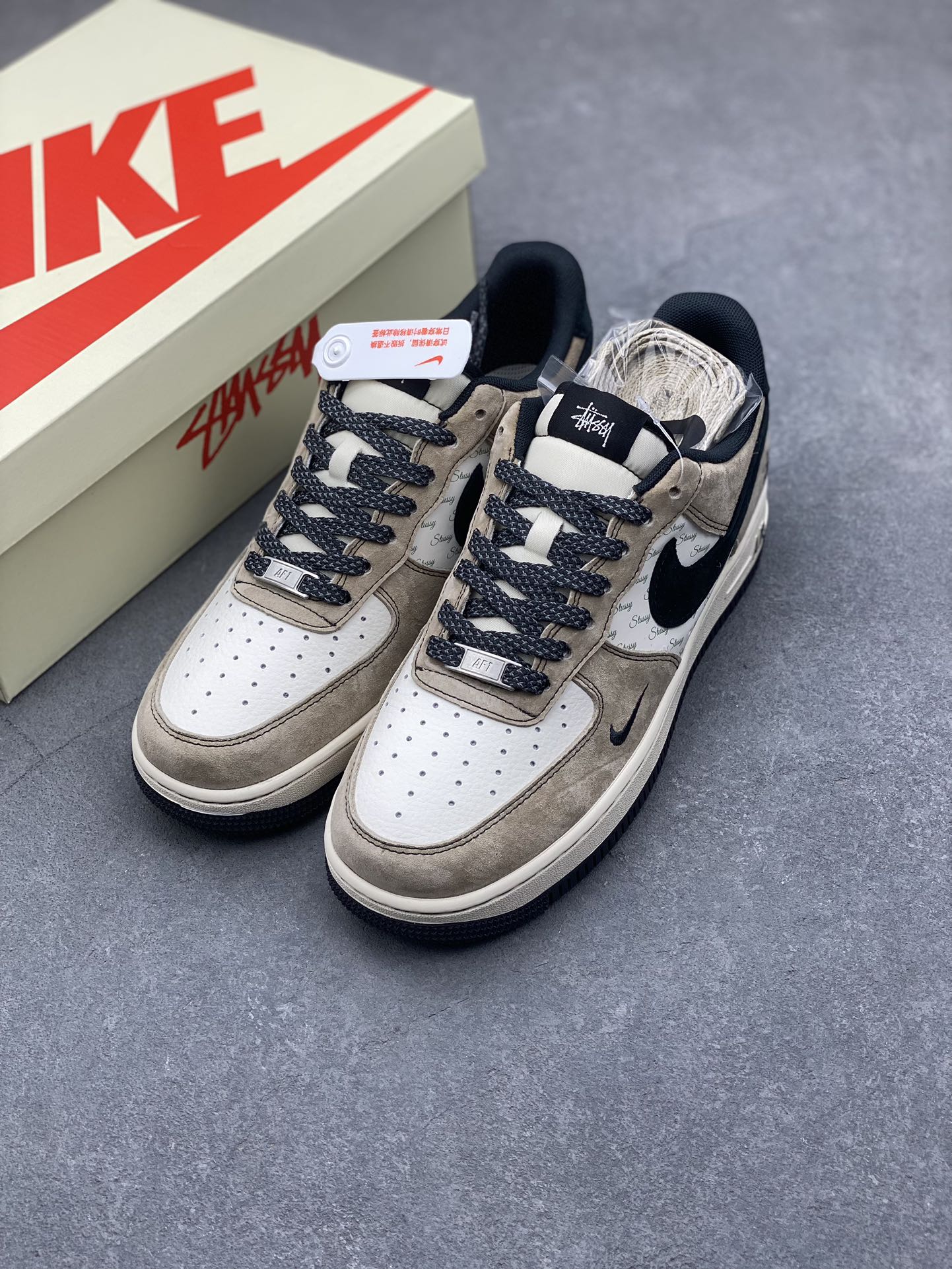 Nike Air Force 1 '07 Low Stussy Collab 'Milk Tea' Limited Edition Sneakers 9 i1732050747 8996 0