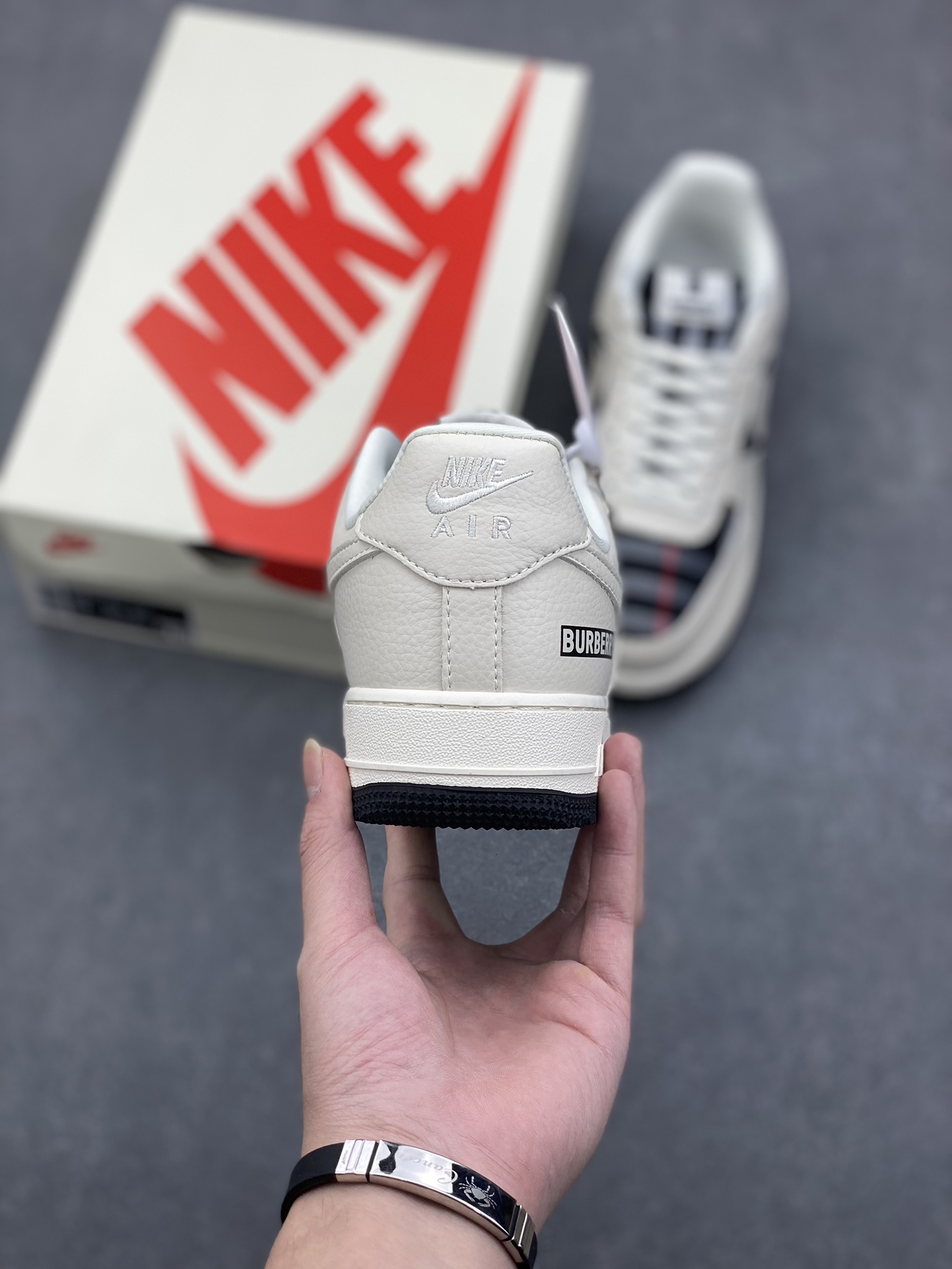 Nike Air Force 1 '07 Low "Burberry" Sneakers - Limited Edition, Cream/Black Check 5 i1732136727 2839 5