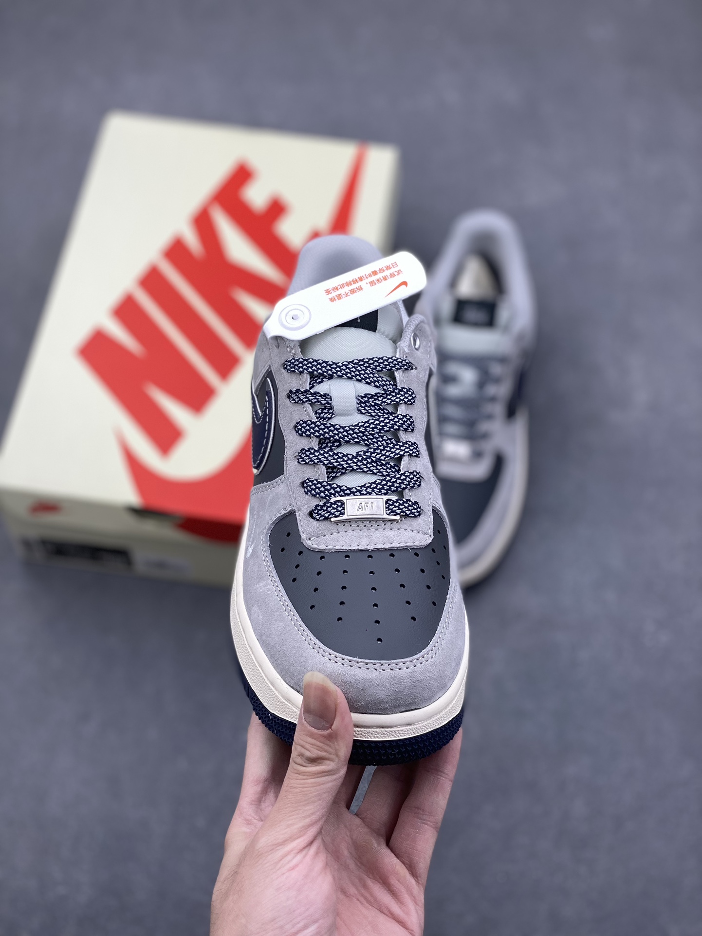 Nike Air Force 1 '07 Low Stussy Collab Gray/Blue Limited Edition Sneakers 3 i1732137064 1594 0