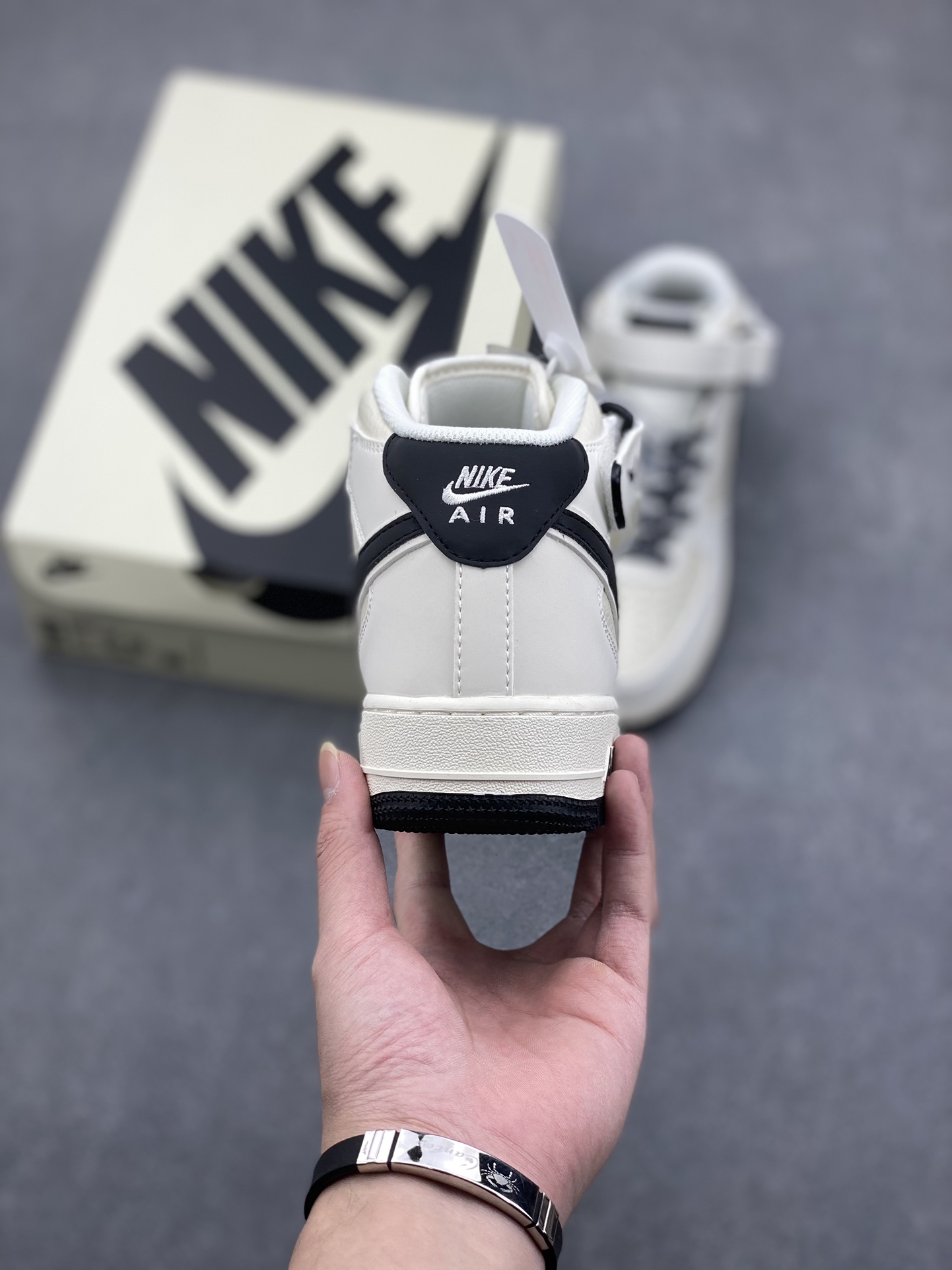 Nike Air Force 1 Mid Ivory Black Sneakers - Original Quality & Comfort 5 i1732212717 1350 8