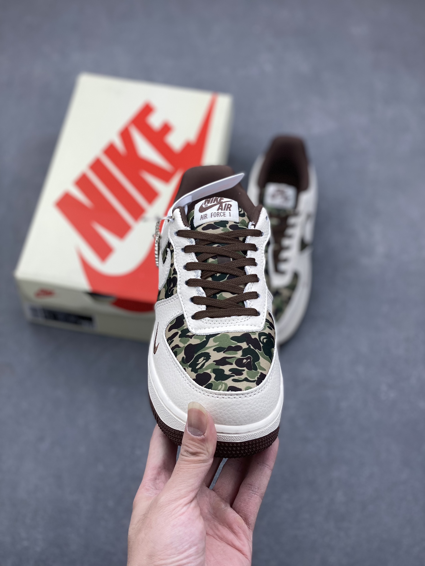 Nike Air Force 1 '07 Low Bape Collaboration Brown Camo Sneakers Limited Edition 3 i1732212870 8178 3