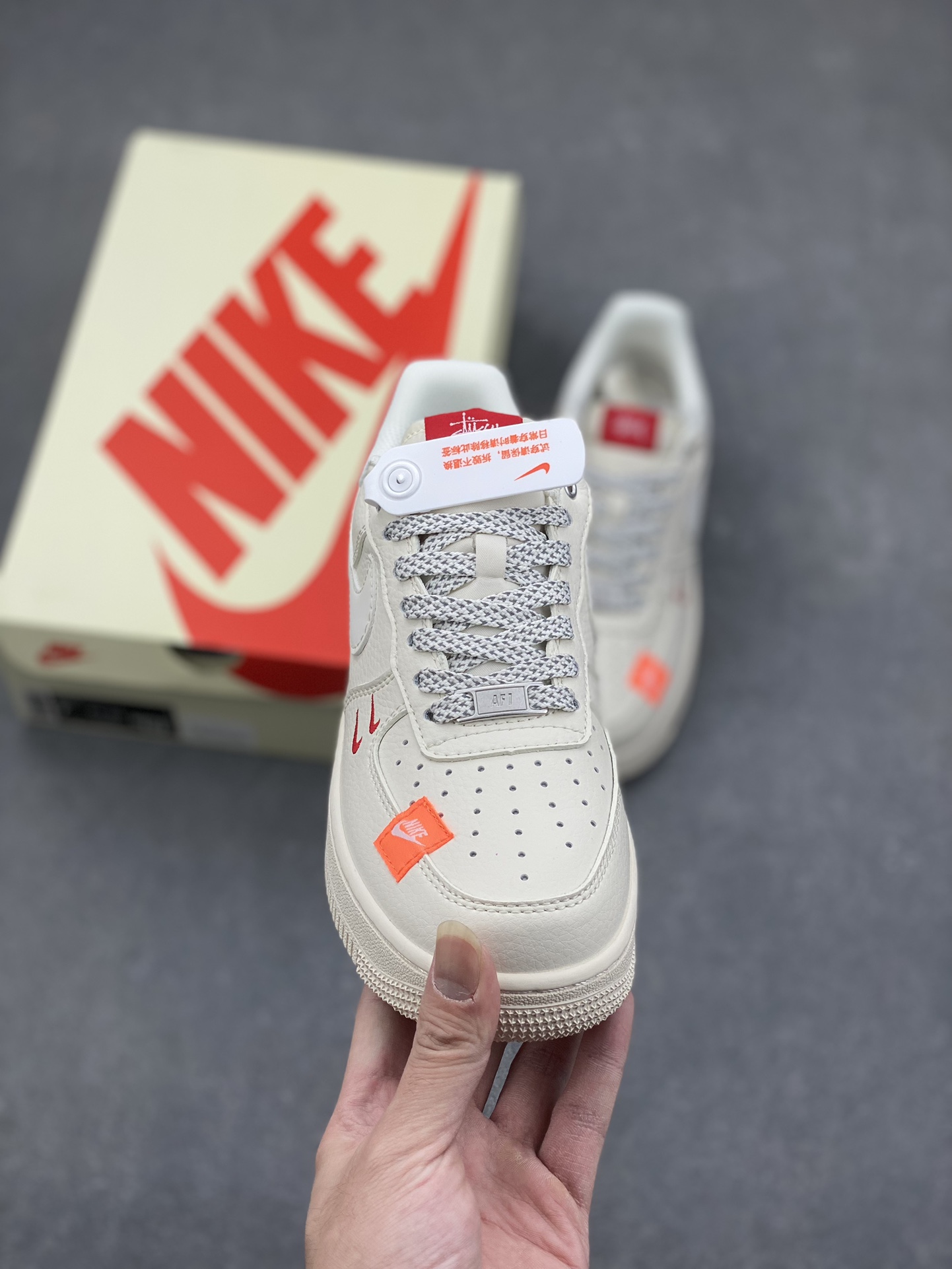 Nike Air Force 1 '07 Low Stussy Collab Sneakers - Cream/Red 3 i1732212908 2214 5