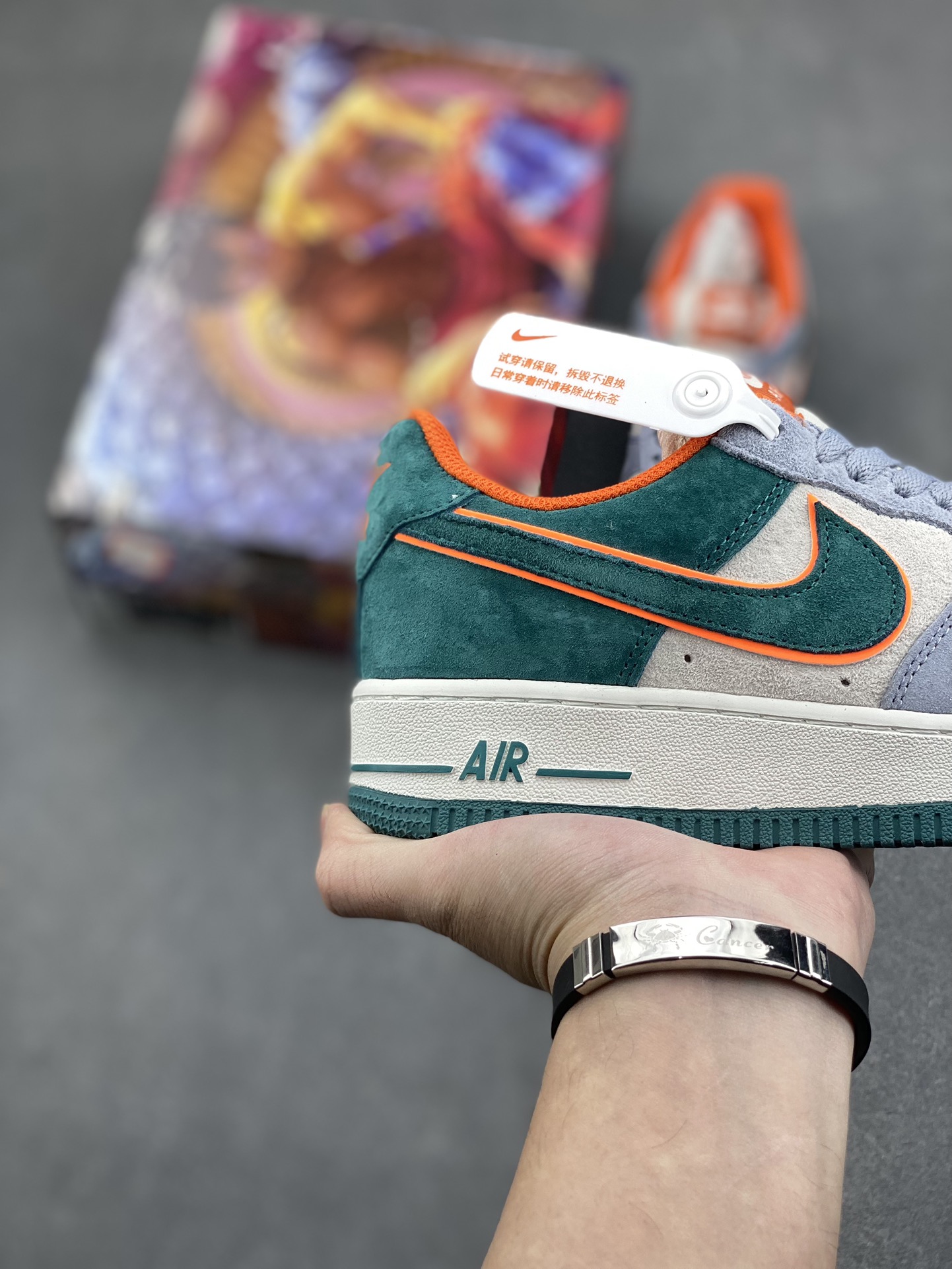 Nike Air Force 1 Low '07: Orange & Blue Suede Casual Sneakers 6 i1732292487 5224 6
