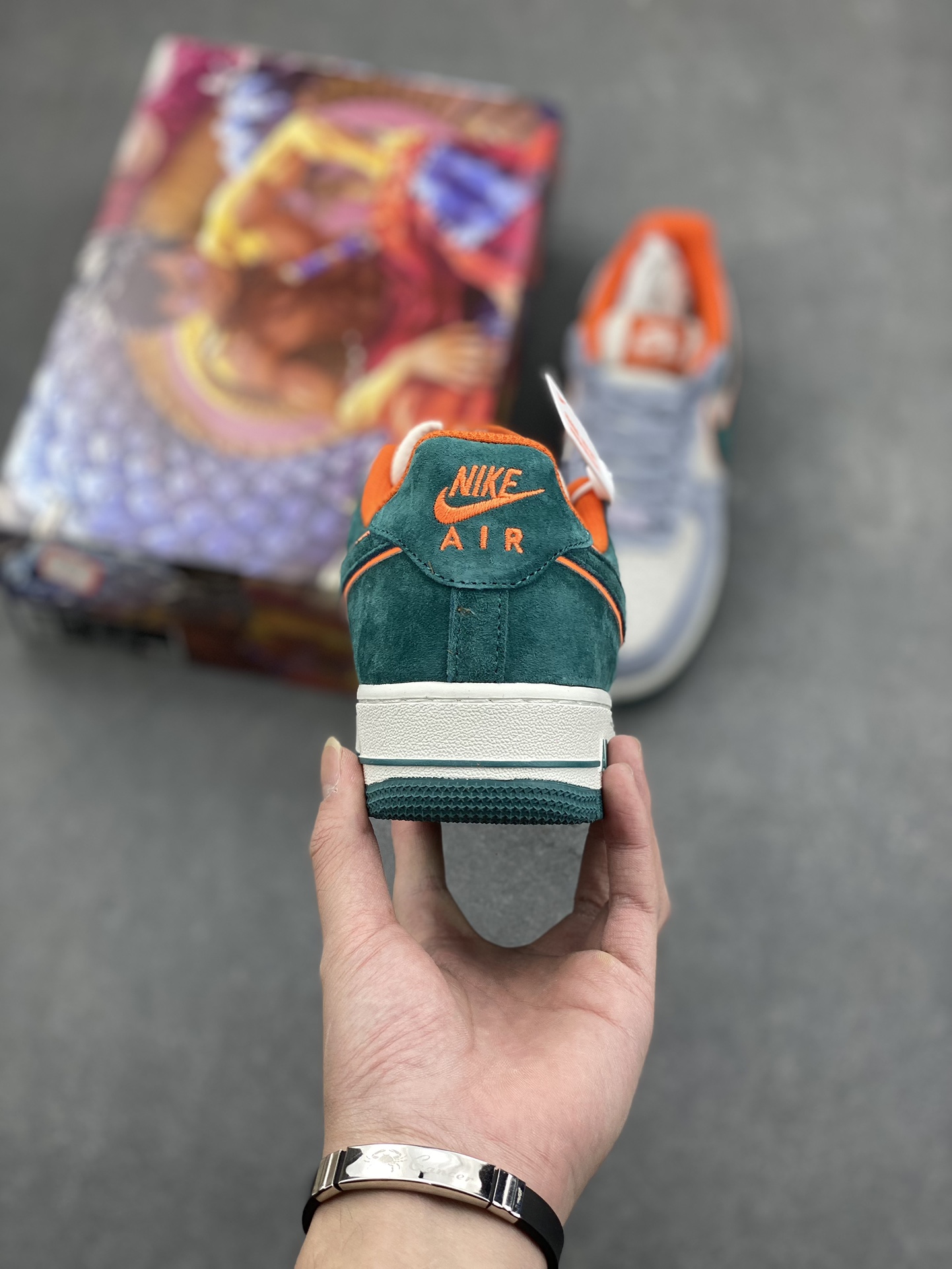 Nike Air Force 1 Low '07: Orange & Blue Suede Casual Sneakers 5 i1732292487 5552 4