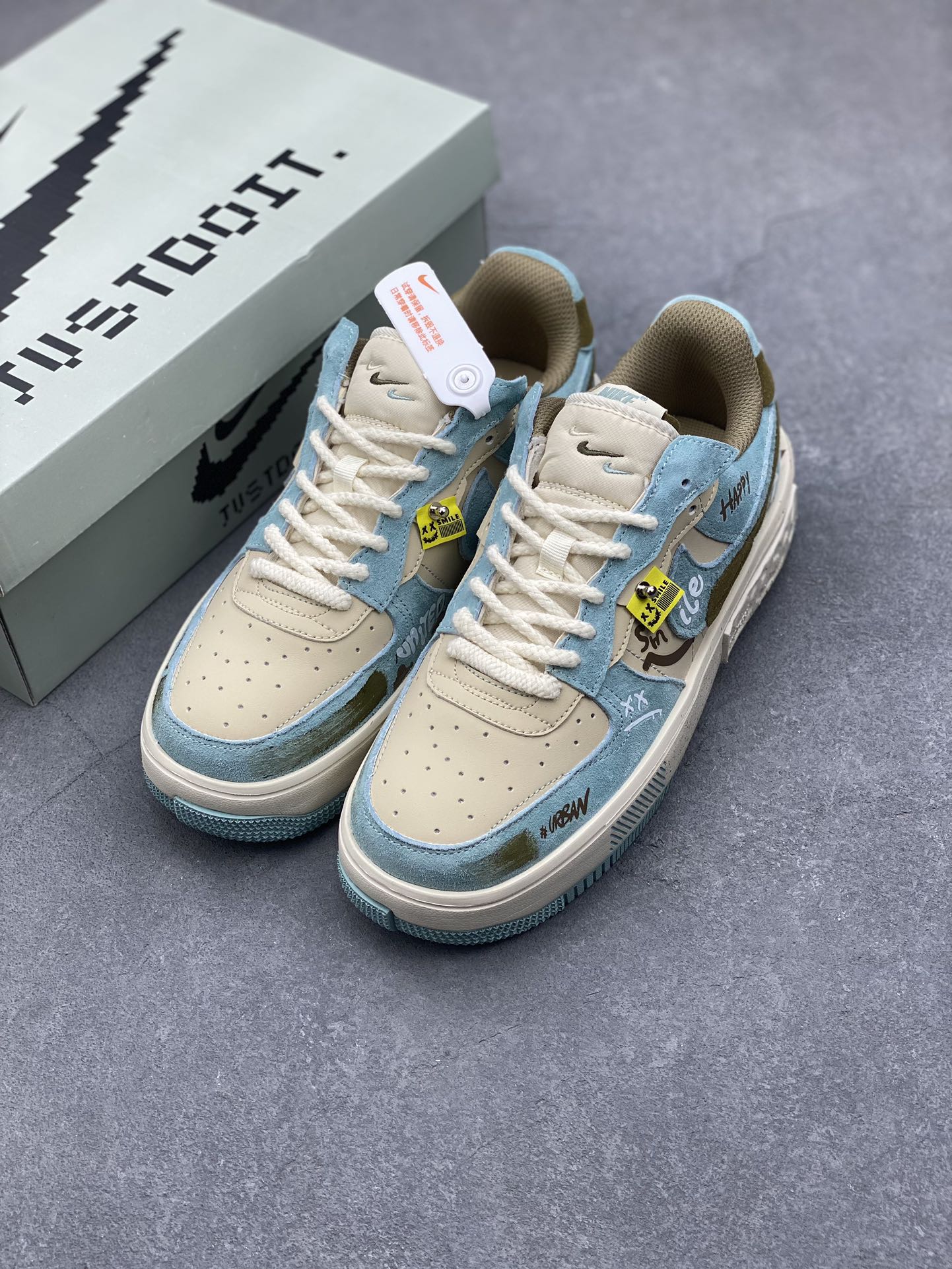 NK Air Force 1 Fontanka 'Enjoy Life' Custom Low-Top Sneakers CW6688-508 9 i1732292882 2190 8