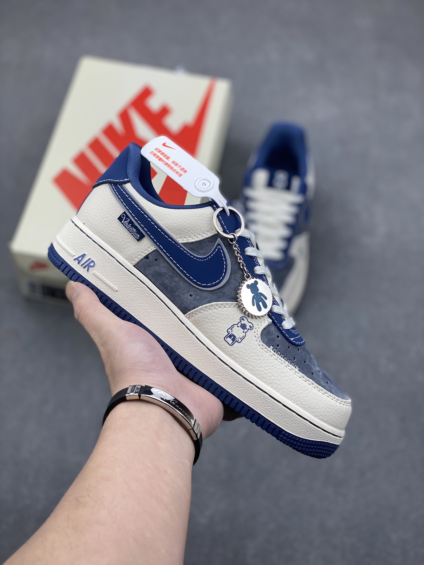 Nike Air Force 1 '07 Low 'Violent Bear' Sneakers - Gray, Beige, and Blue 2 i1732293165 1617 2