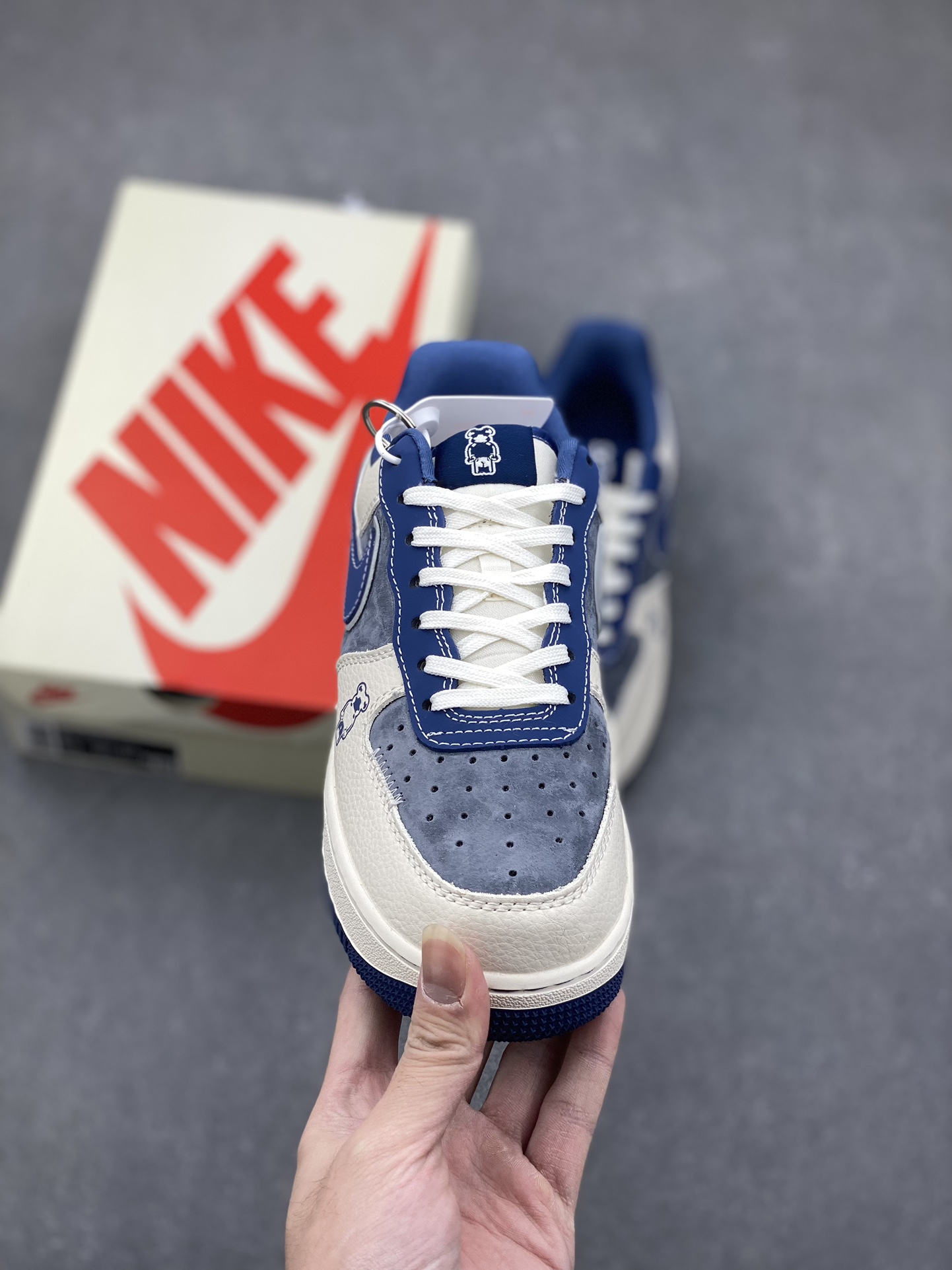 Nike Air Force 1 '07 Low 'Violent Bear' Sneakers - Gray, Beige, and Blue 3 i1732293165 1923 4