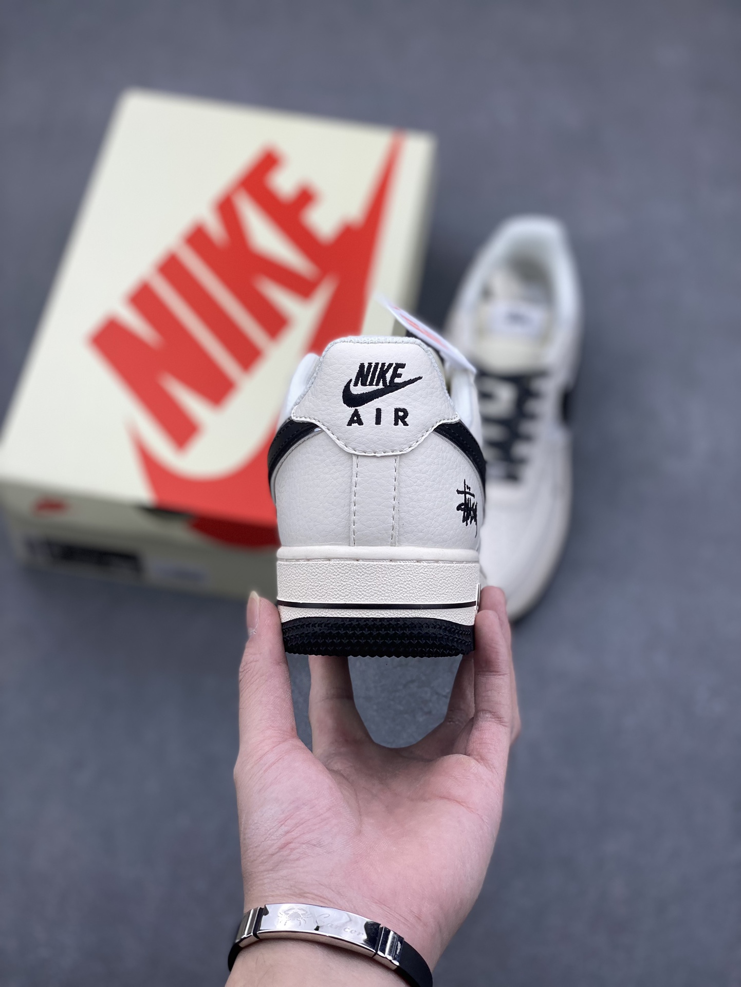 Nike Air Force 1 '07 Low Stussy Collab Sneakers - Limited Edition, Cream/Black 5 i1732293208 5414 2