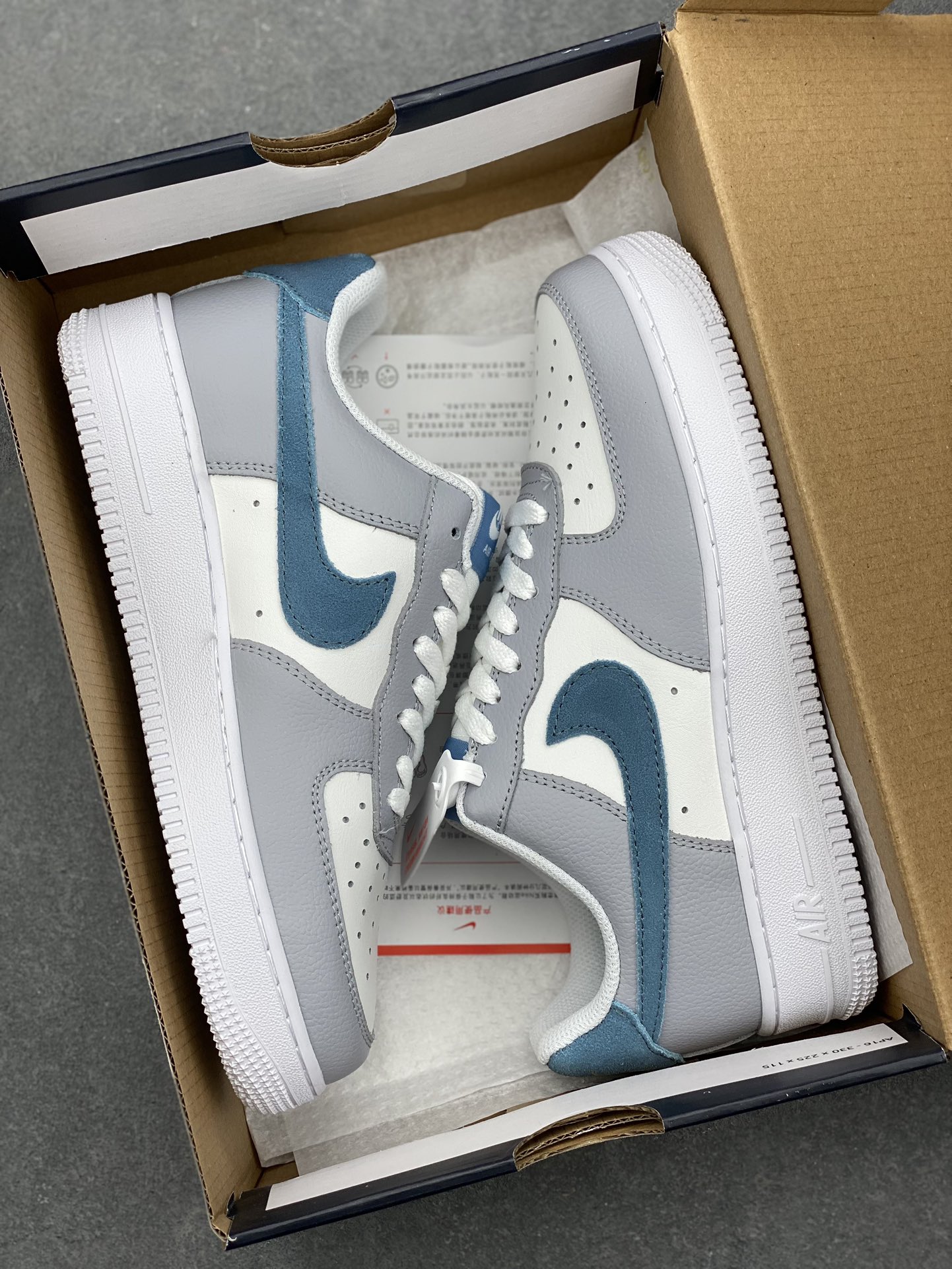 Nike Air Force 1 '07 Low Gray/Blue Cushioned Athletic Fashion Sneakers 10 i1732380274 9872 4