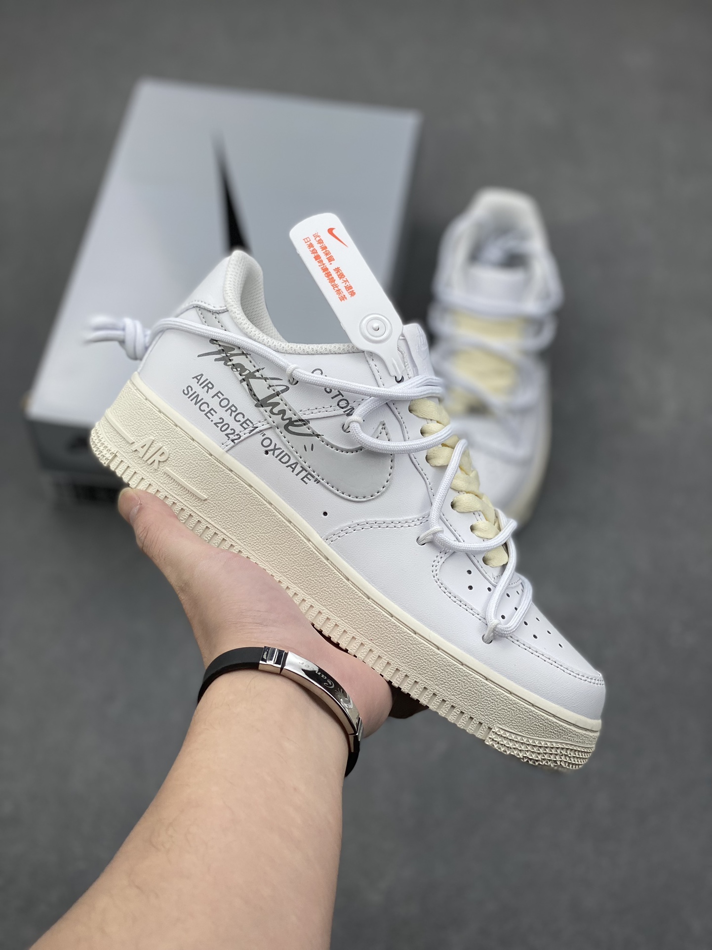 Nike Air Force 1 Low '07 Custom Sneakers - Anime Theme - Silver Swoosh 2 i1732380689 7356 1